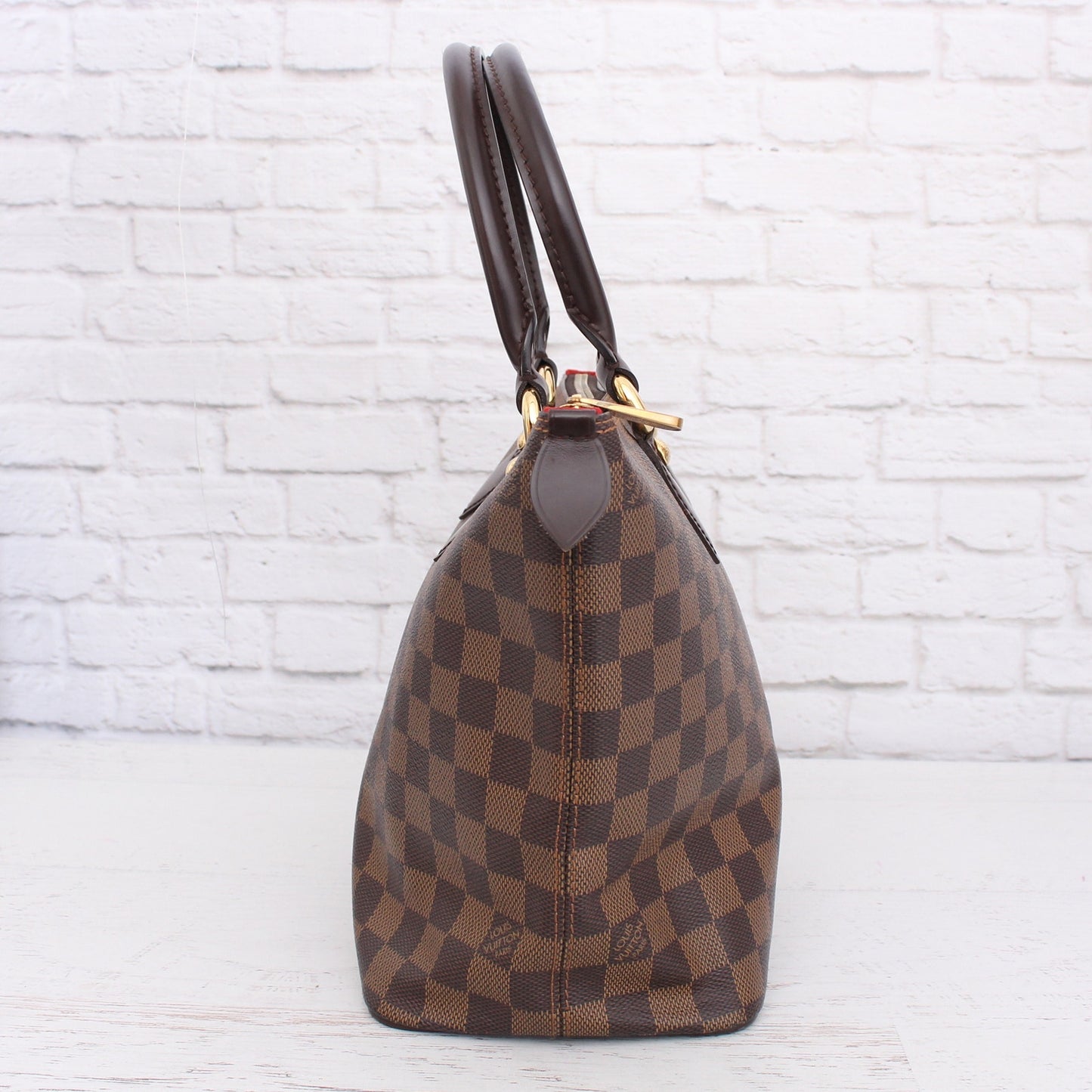 Louis Vuitton Saleya PM Tote Damier Ebene Shoulder Bag Handbag Leather LV Purse