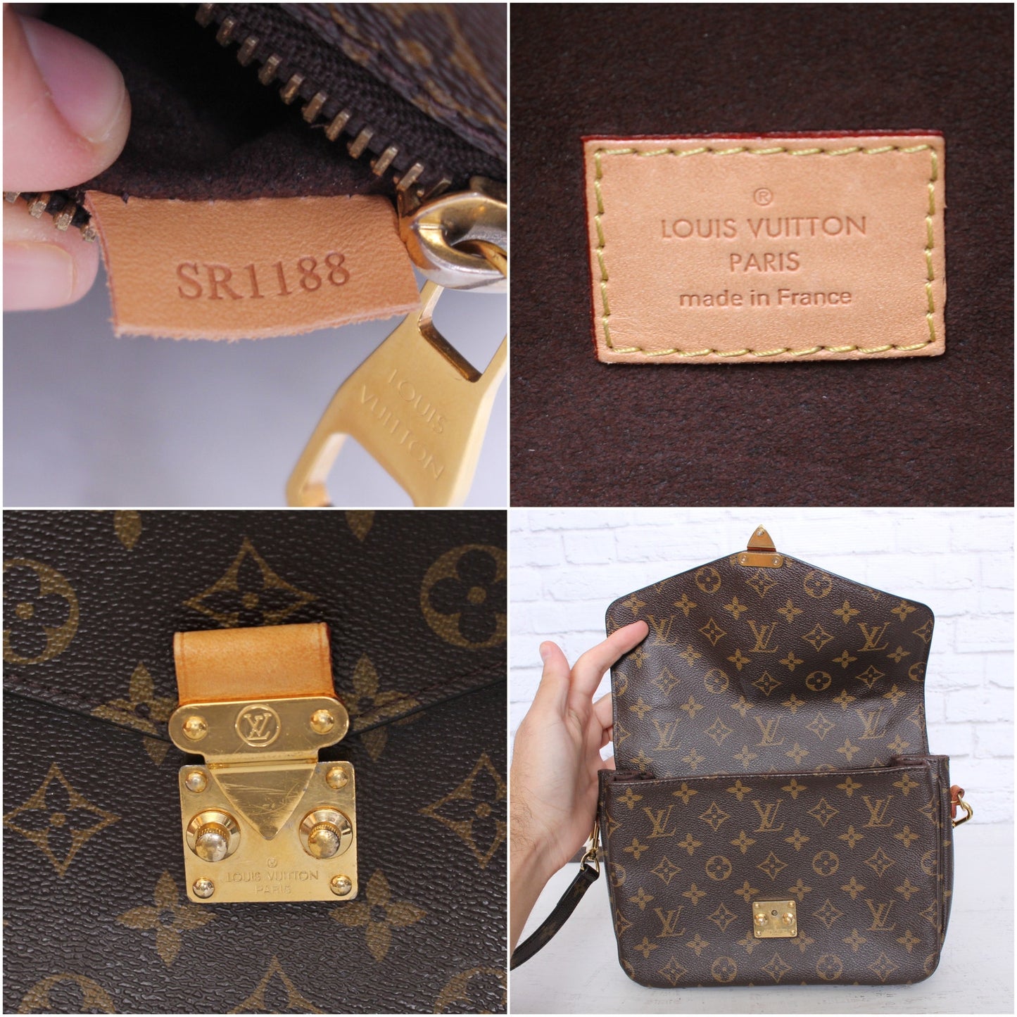 Louis Vuitton Pochette Metis Monogram Crossbody Shoulder Purse Handbag A5124
