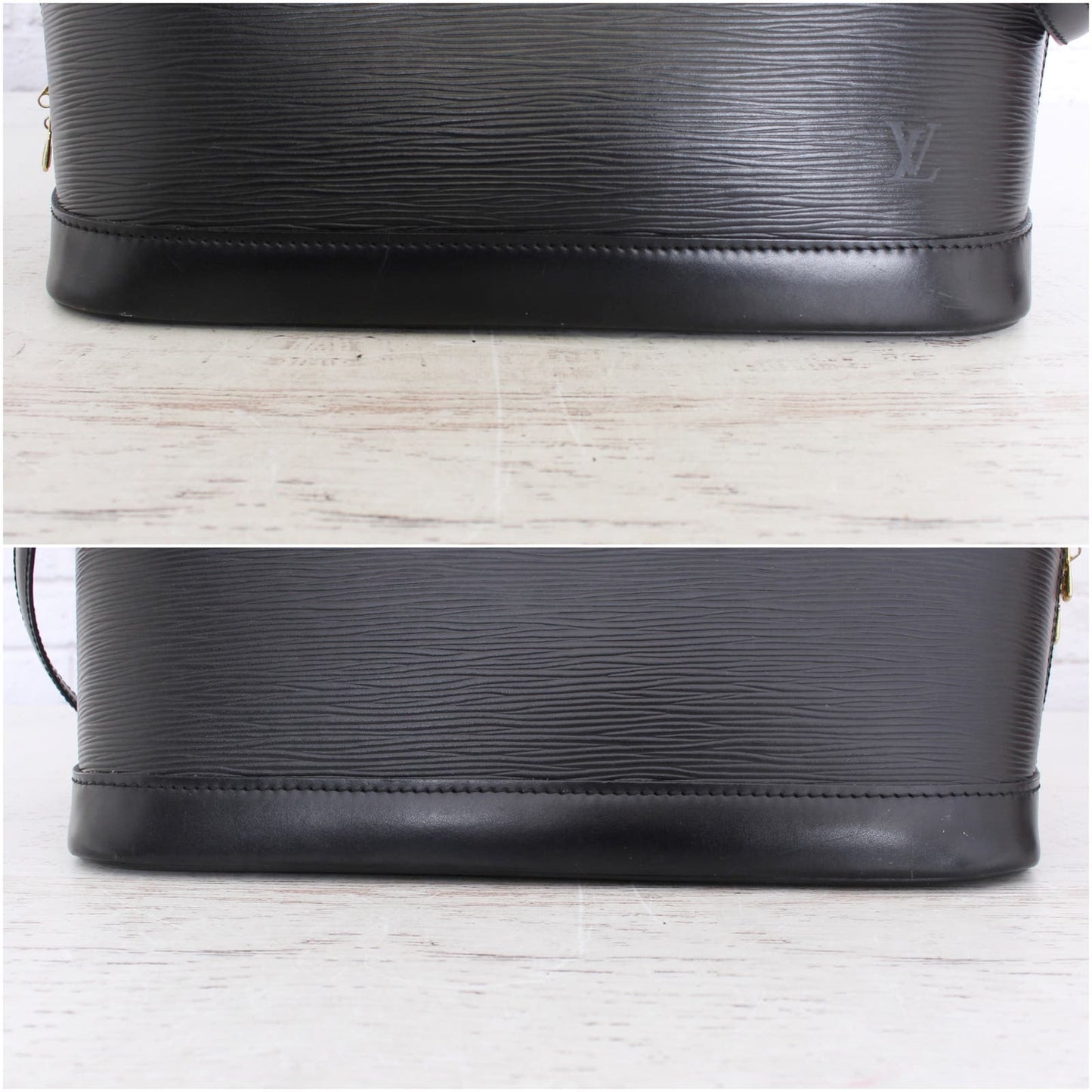 Louis Vuitton Alma MM Black Epi Satchel Crossbody