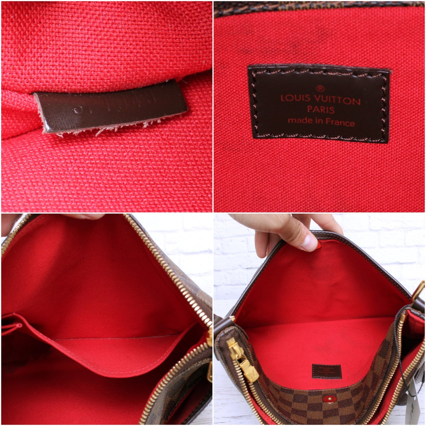 Louis Vuitton Bloomsbury PM Crossbody Damier Ebene Purse Handbag Messenger A5097