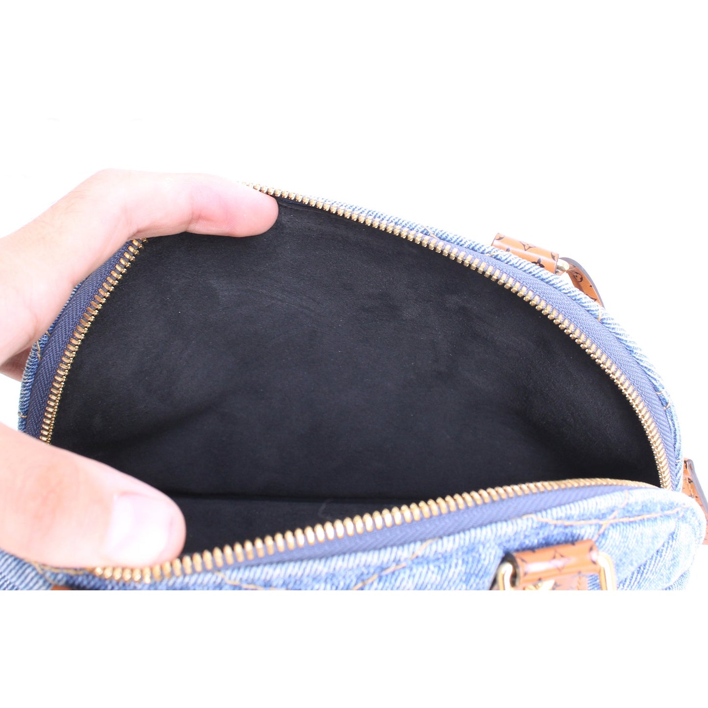 Louis Vuitton Alma BB Malletage Denim Crossbody