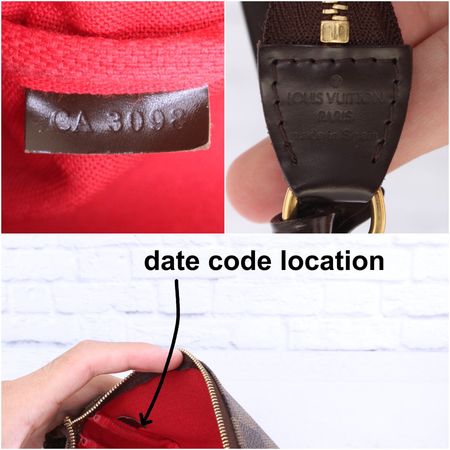 Louis Vuitton Pochette Accessoires Damier Ebene Shoulder Bag & Clutch