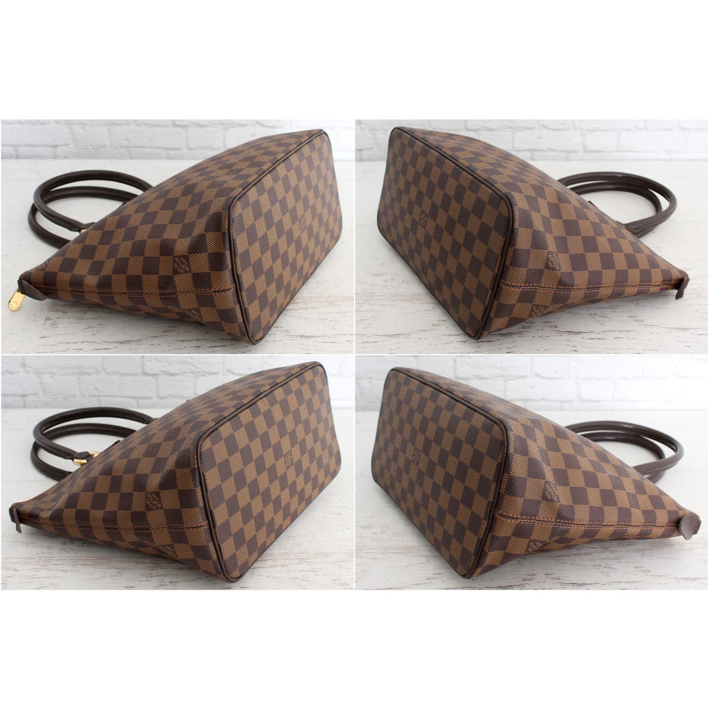 Louis Vuitton Saleya PM Tote Damier Ebene Shoulder Bag Handbag Leather