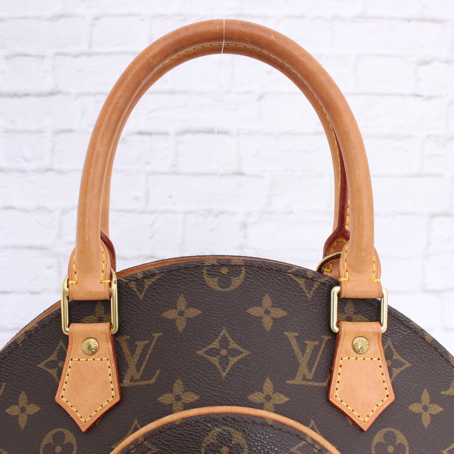 Louis Vuitton Ellipse PM Monogram Satchel Purse Handbag Zip Tote LV LV