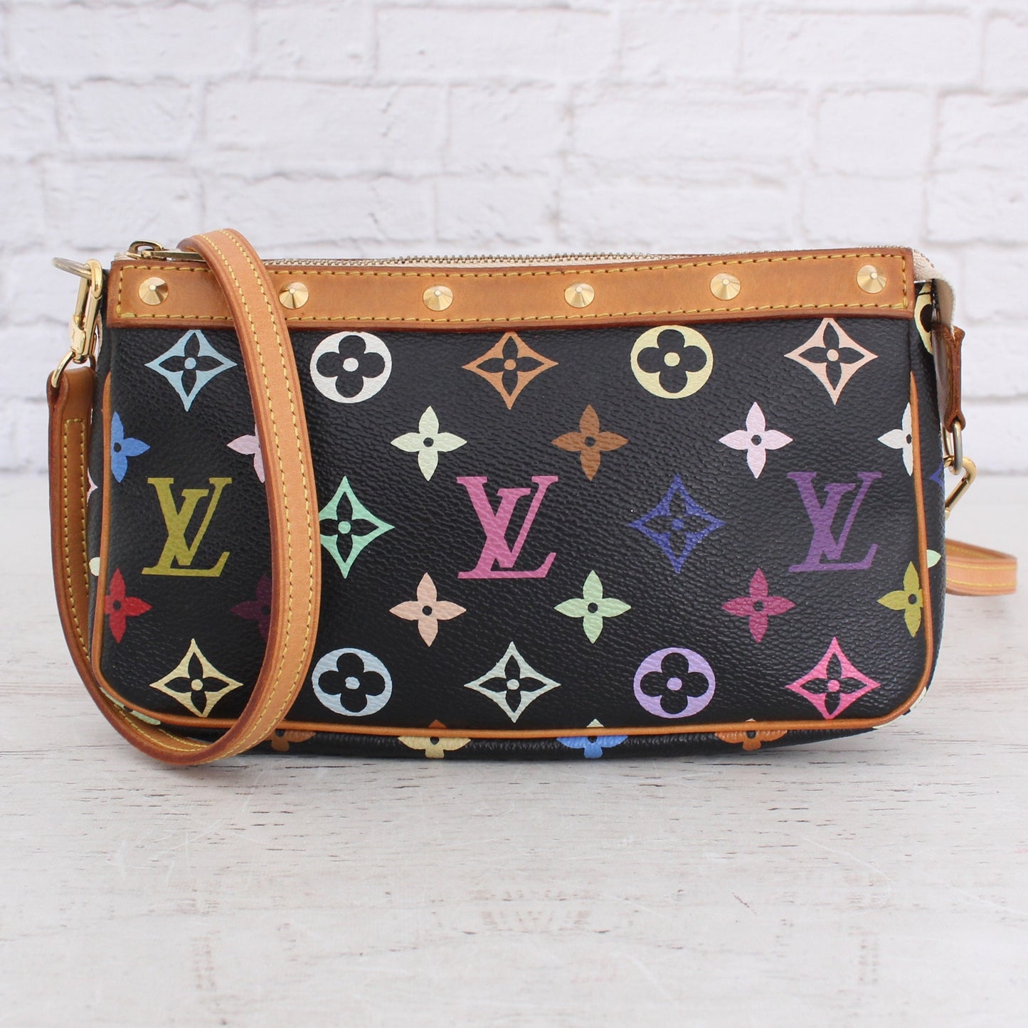 Louis Vuitton Pochette Accessoires Black Multicolor Crossbody & Clutch