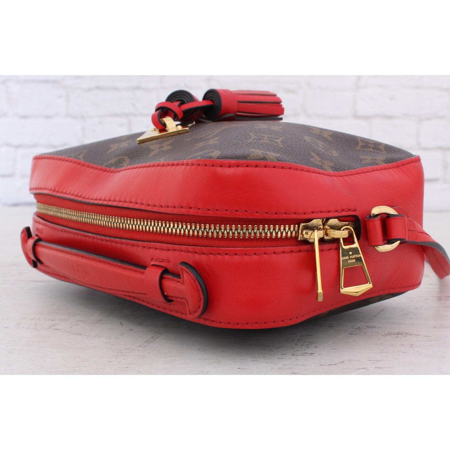 Louis Vuitton Saintonge Monogram Red Crossbody