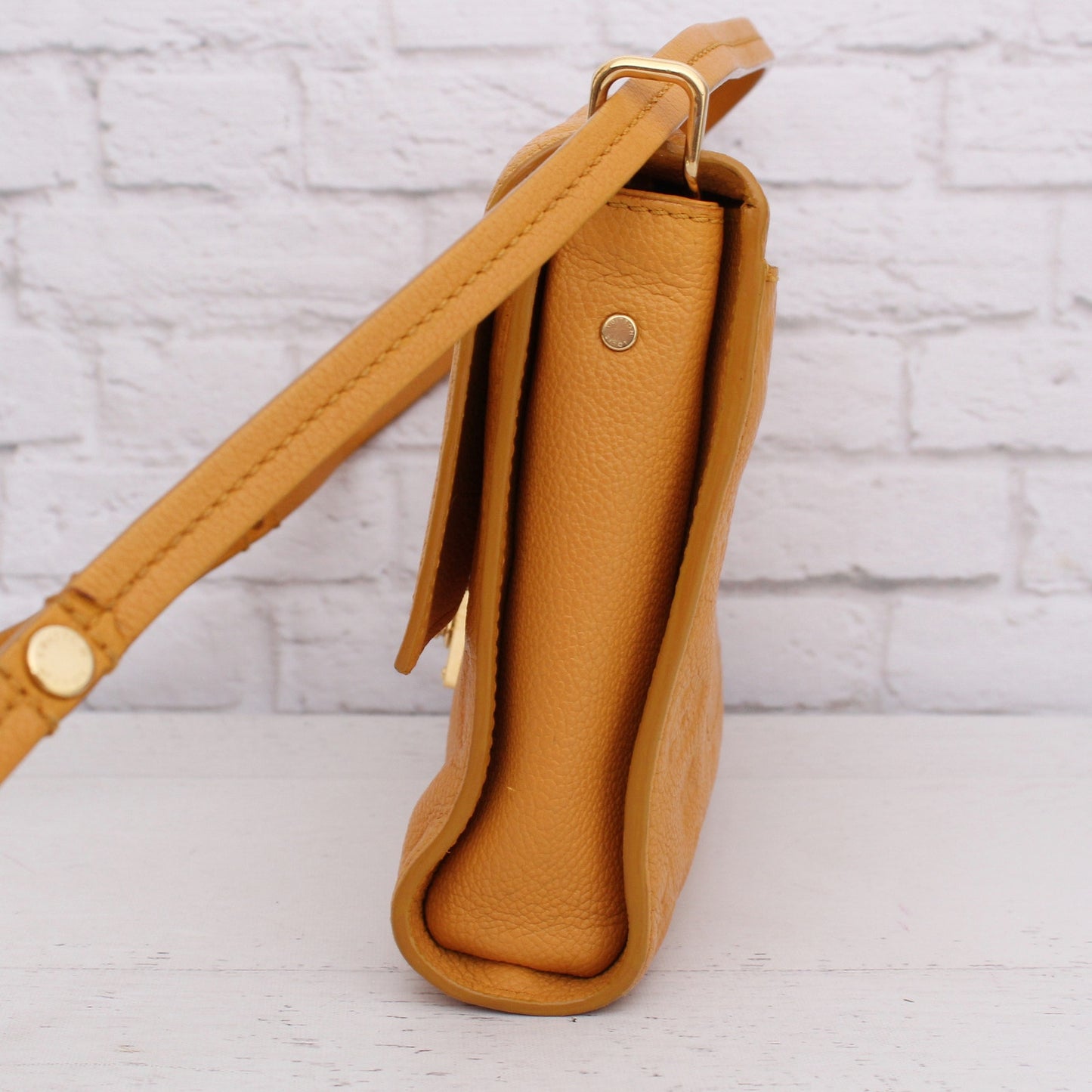 Louis Vuitton Fascinante Yellow Empreinte Crossbody Women Purse Handbag A5095