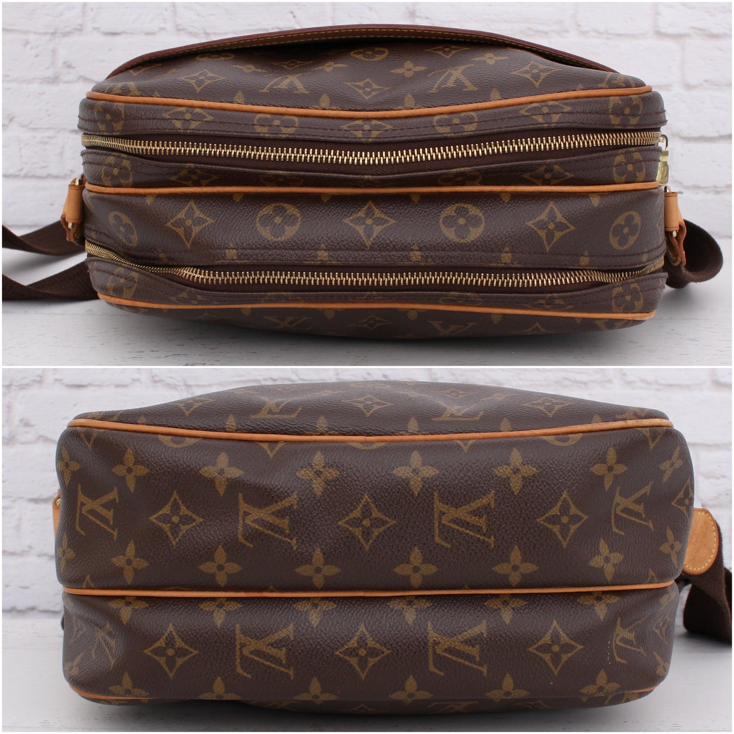 Louis Vuitton Reporter PM Monogram Crossbody & Shoulder Bag Messenger Zip A2649