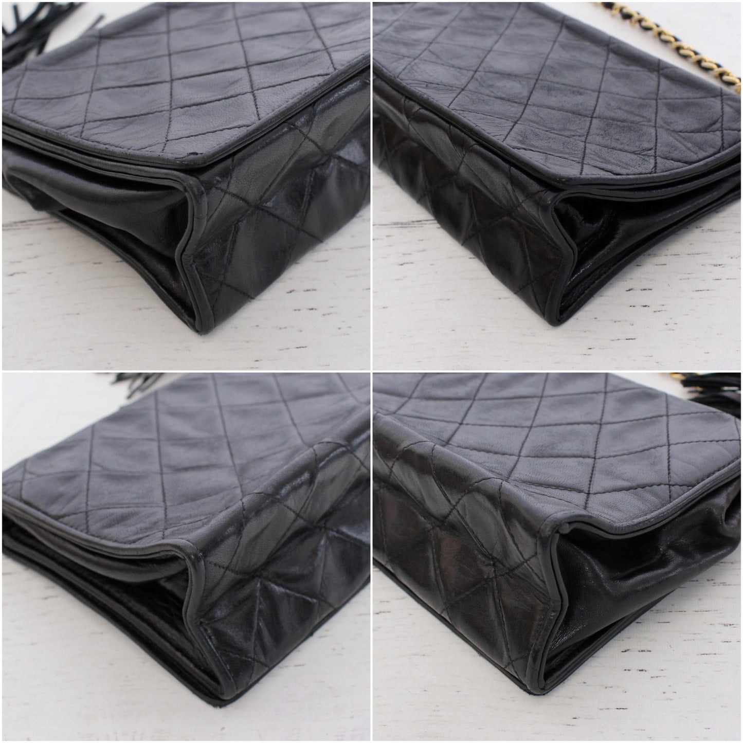 Chanel Full Flap Black Lambskin Leather Shoulder and Crossbody Purse A5107