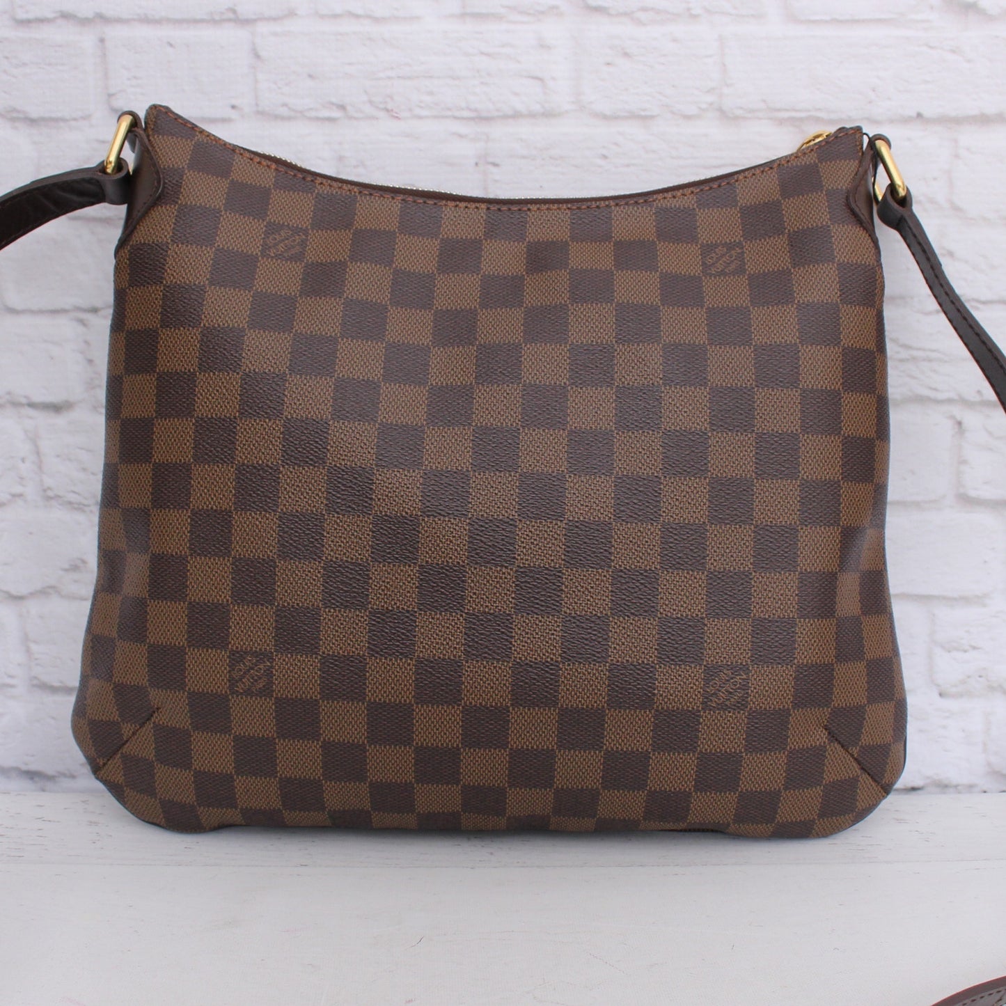 Louis Vuitton Bloomsbury PM Crossbody Damier Ebene Purse Handbag Messenger A5097