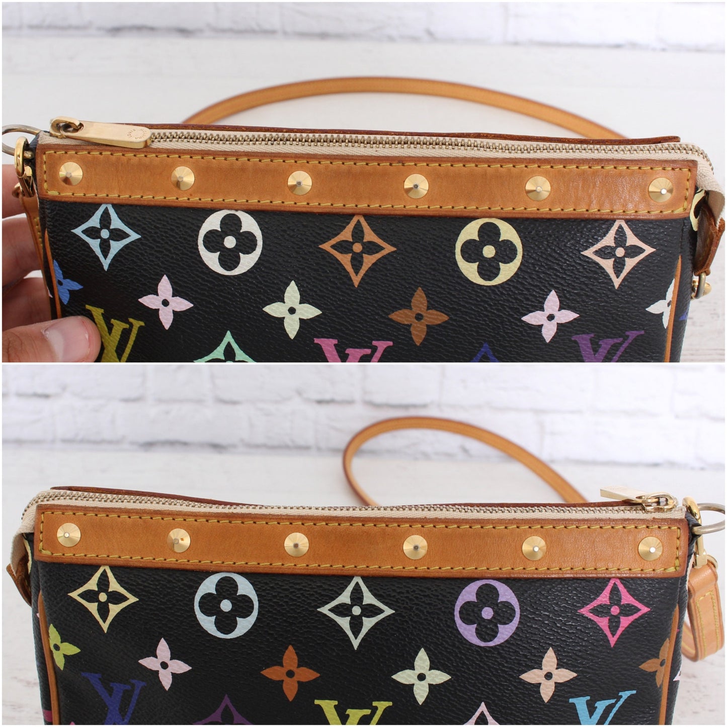Louis Vuitton Pochette Accessoires Black Multicolor Crossbody & Clutch
