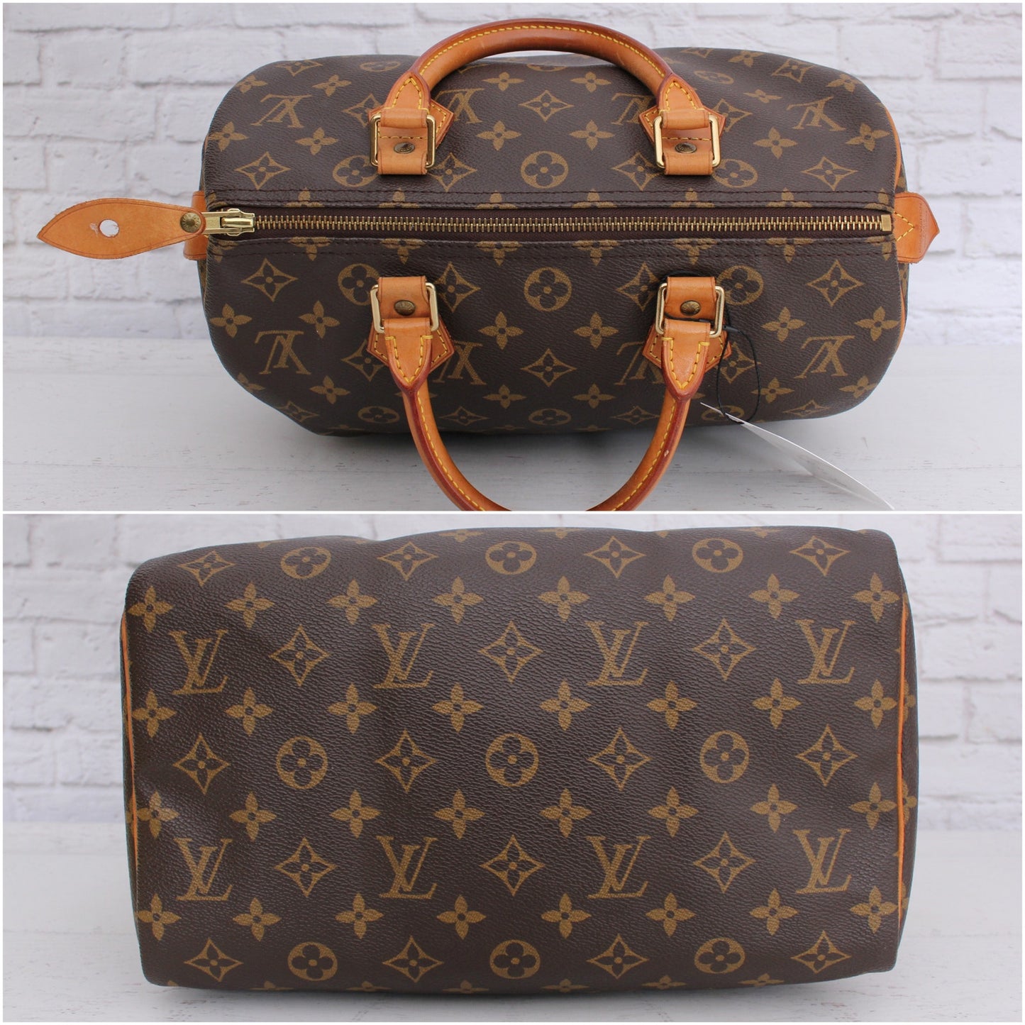 Louis Vuitton Speedy 30 Monogram Satchel Purse Brown Handbag Large Tote A5368