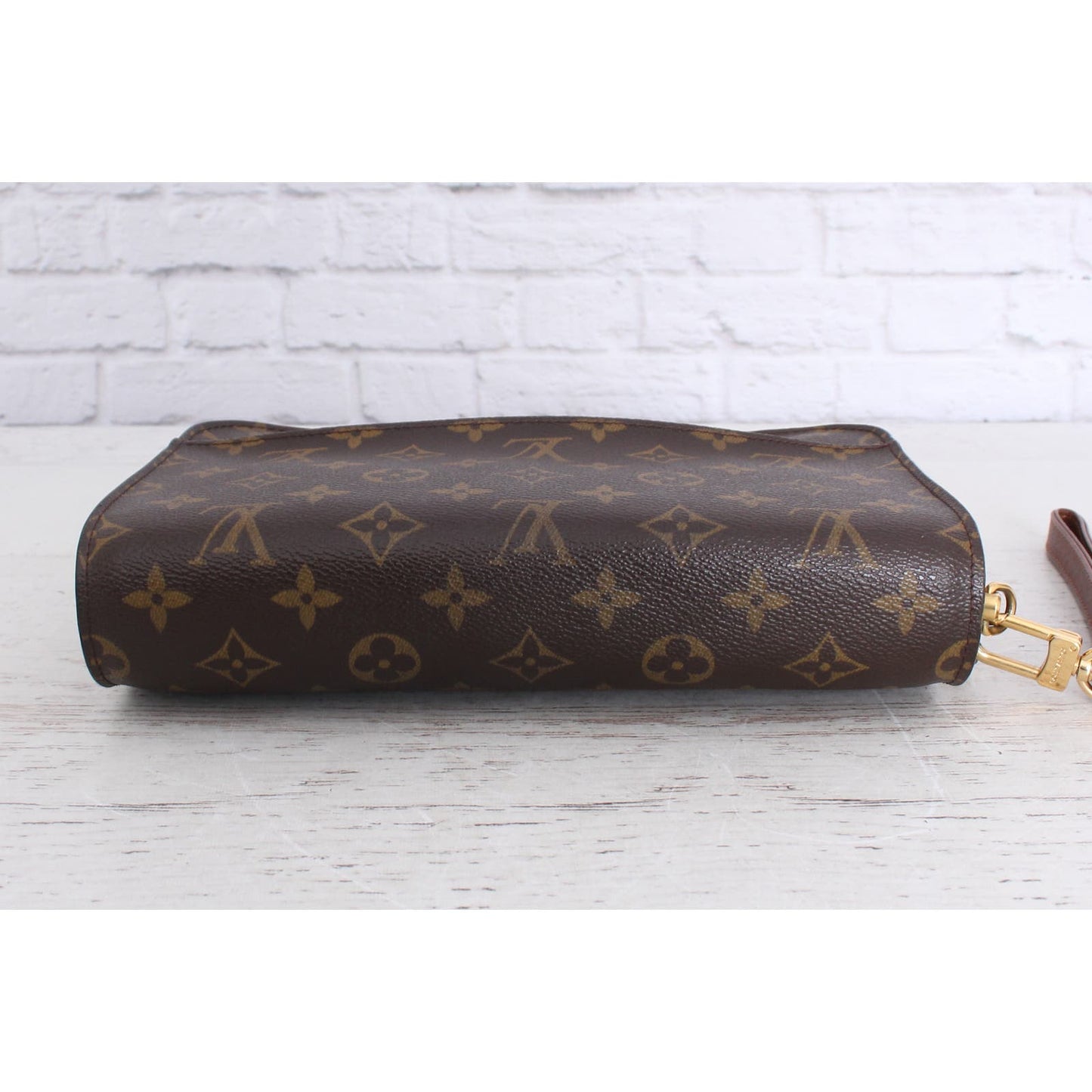 Louis Vuitton Orsay Pouch Monogram Leather Brown Women Handbag Clutch