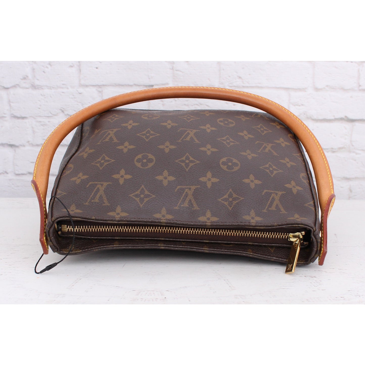 Louis Vuitton Looping MM Shoulder Bag Monogram Purse Tote Leather Handbag A3501