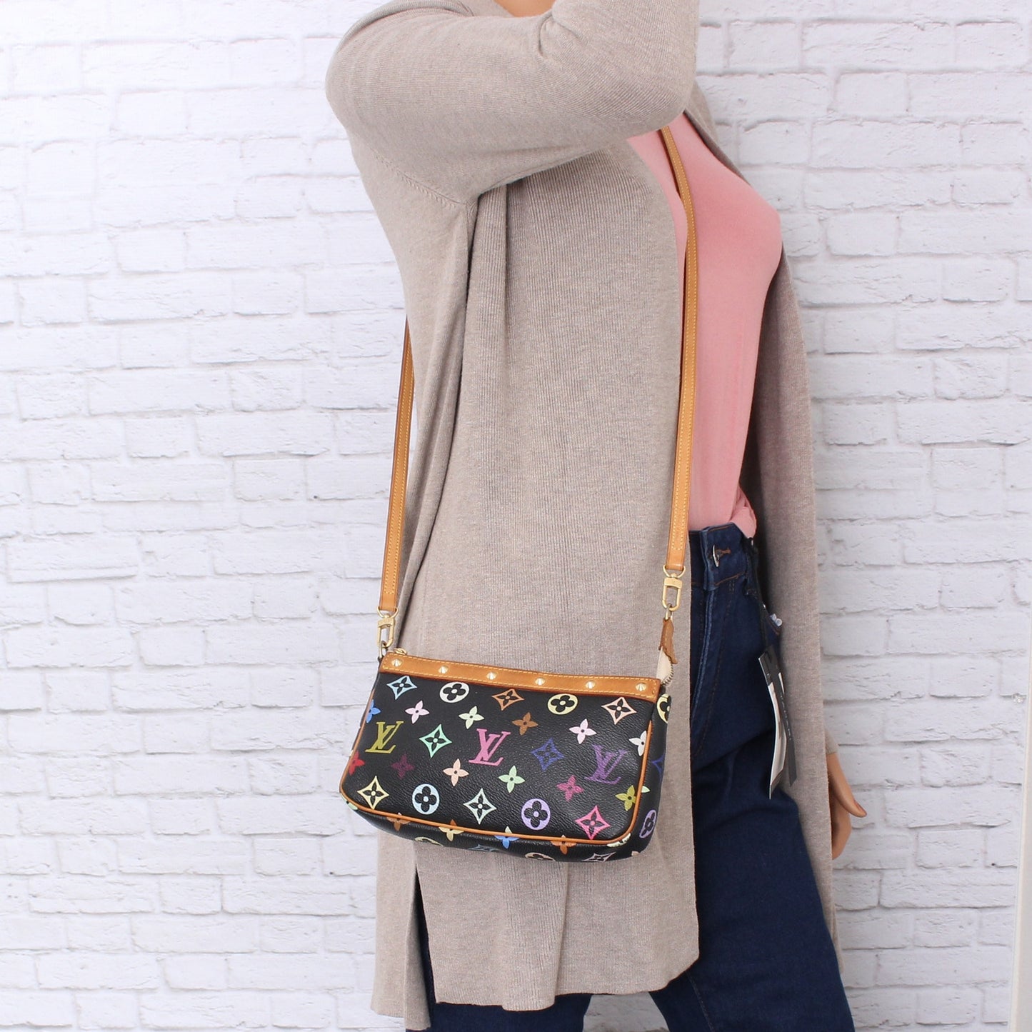 Louis Vuitton Pochette Accessoires Black Multicolor Crossbody & Clutch