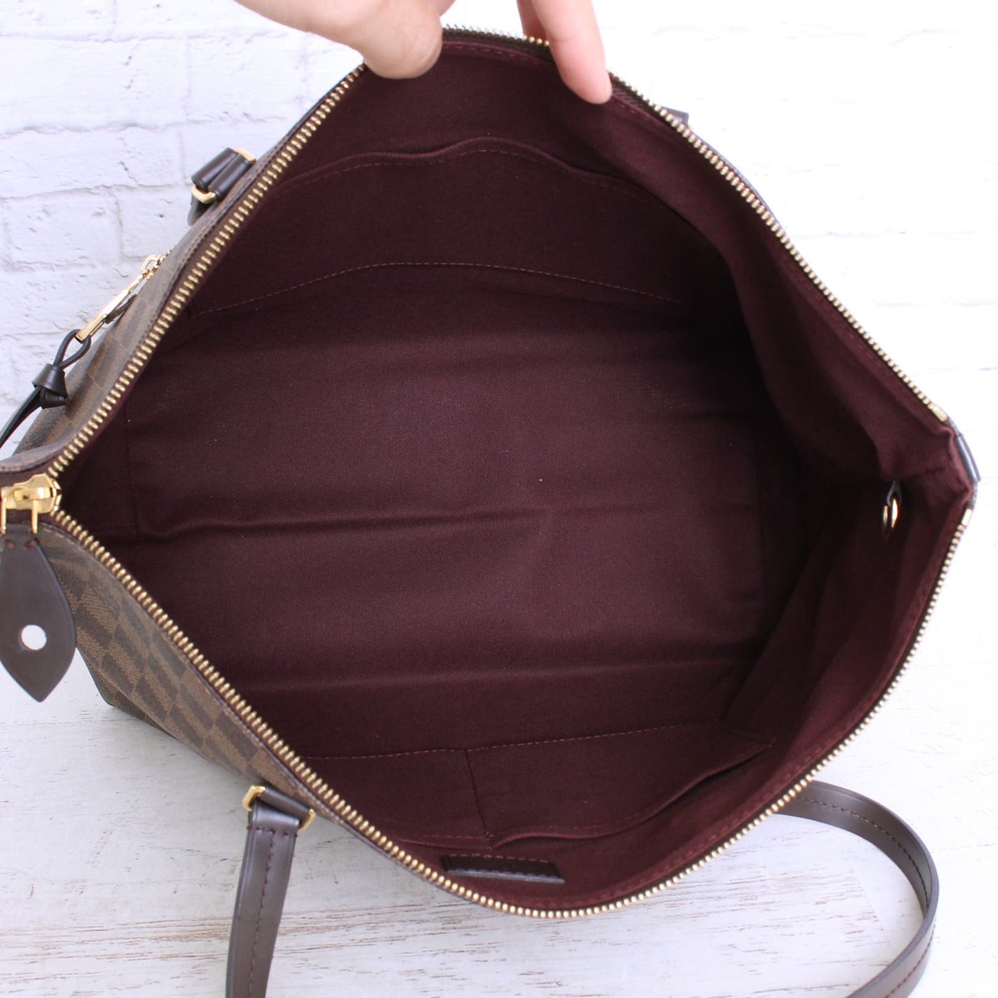 Louis Vuitton Iena MM Tote Damier Ebene Shoulder Bag