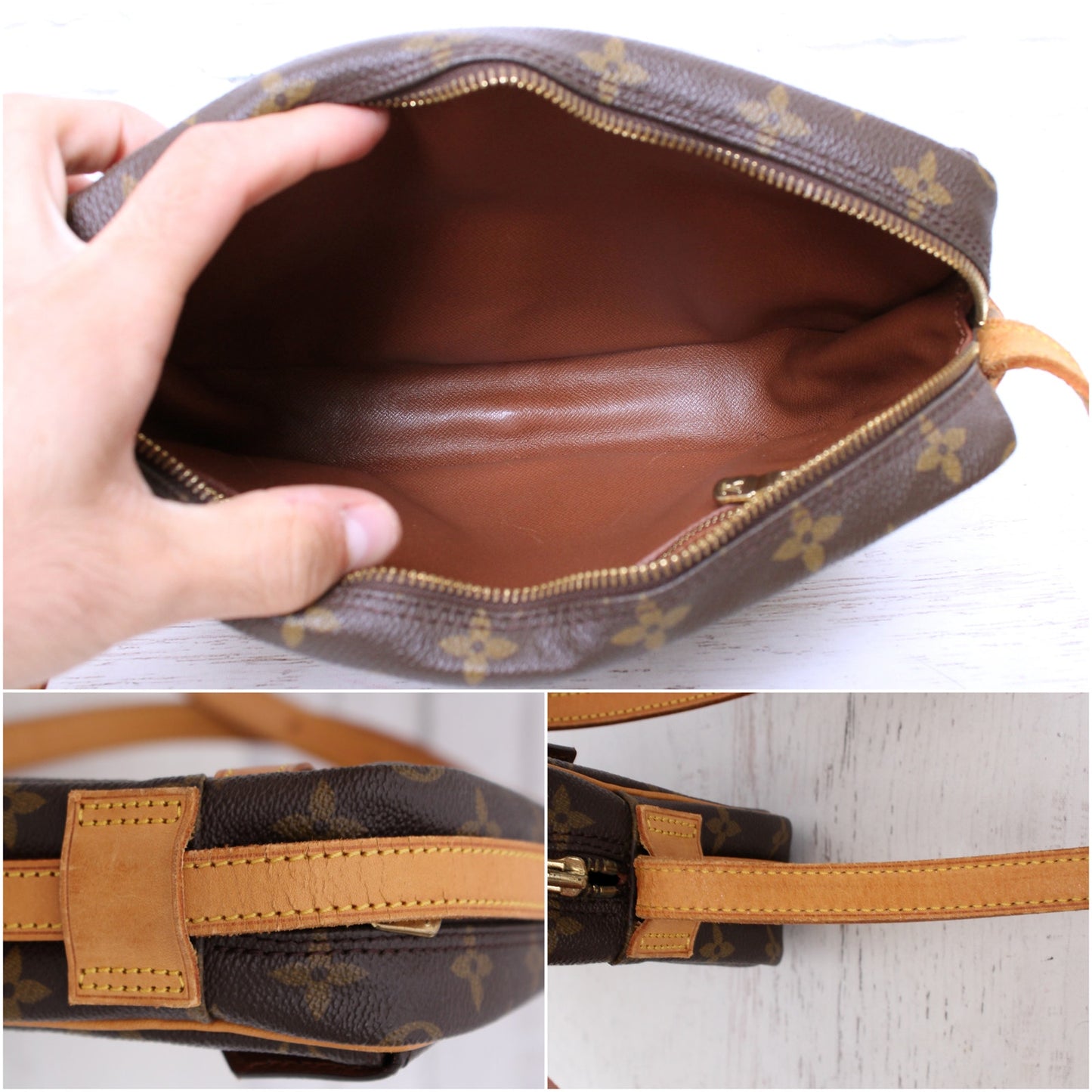 Louis Vuitton Jeune Fille MM Crossbody Purse Messenger Monogram Leather A5016