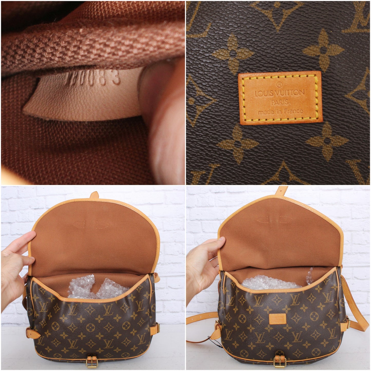 Louis Vuitton Saumur 30 Monogram Crossbody & Shoulder Bag Messenger Brown A5115