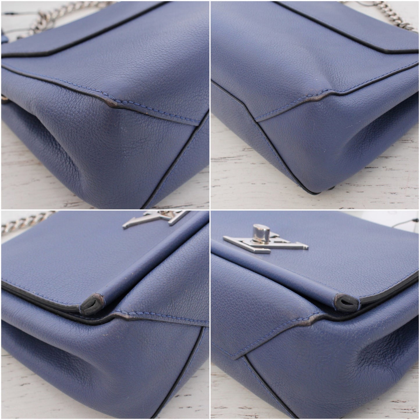 Louis Vuitton Lockme II BB Blue Calfskin Leather Crossbody & Shoulder A5040
