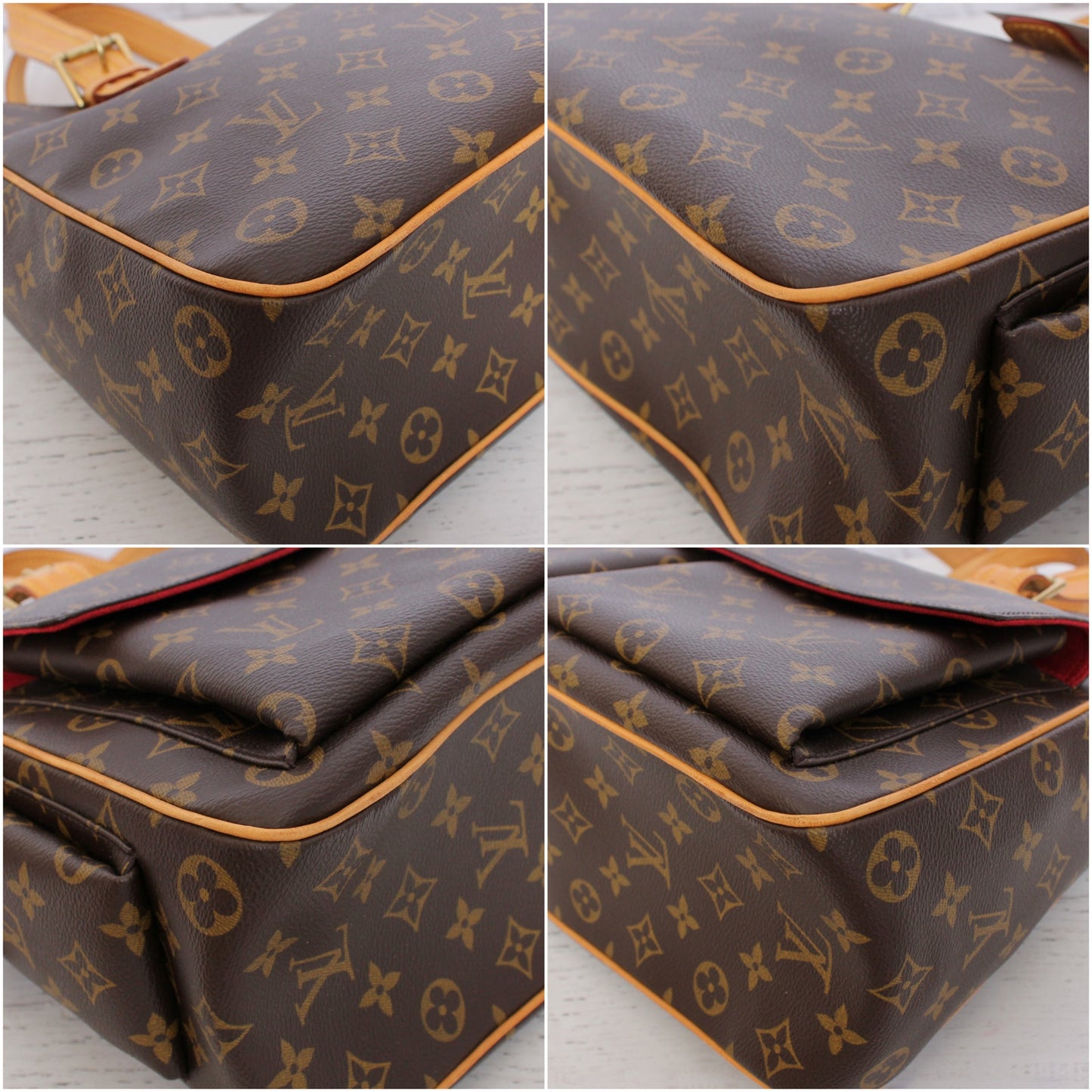 Louis Vuitton Multiple Cite Purse Monogram Bag Pochette Travel Canvas A4995