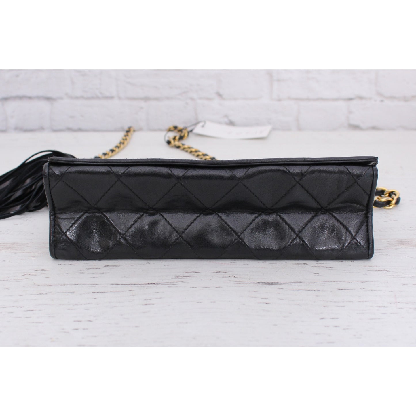 Chanel Full Flap Black Lambskin Leather Shoulder and Crossbody Purse A5107