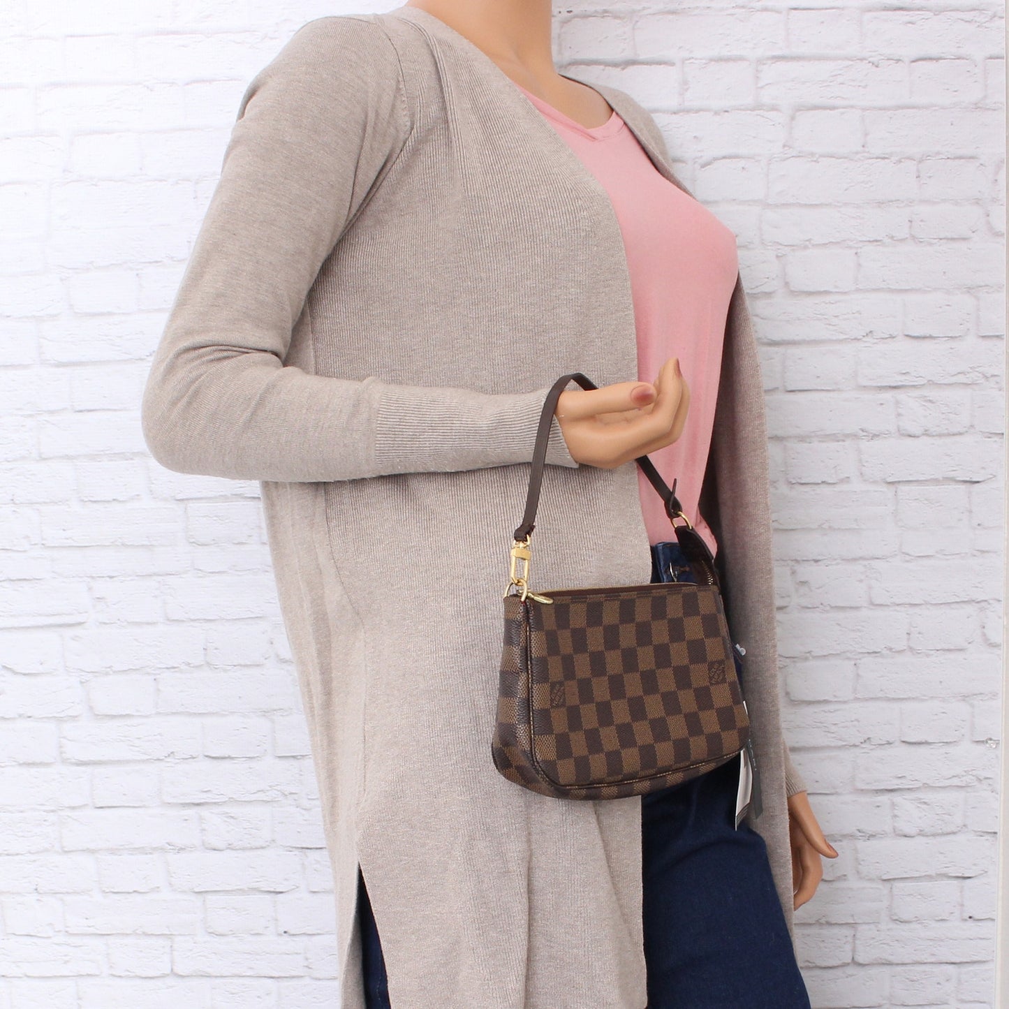 Louis Vuitton Pochette Accessoires Damier Ebene Shoulder Bag & Clutch