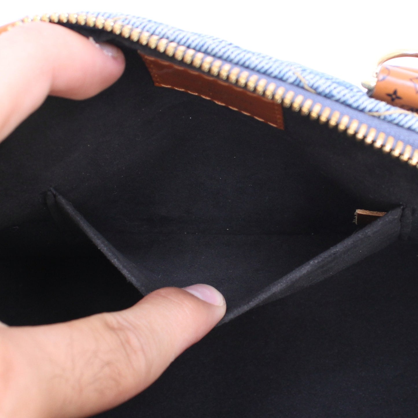 Louis Vuitton Alma BB Malletage Denim Crossbody