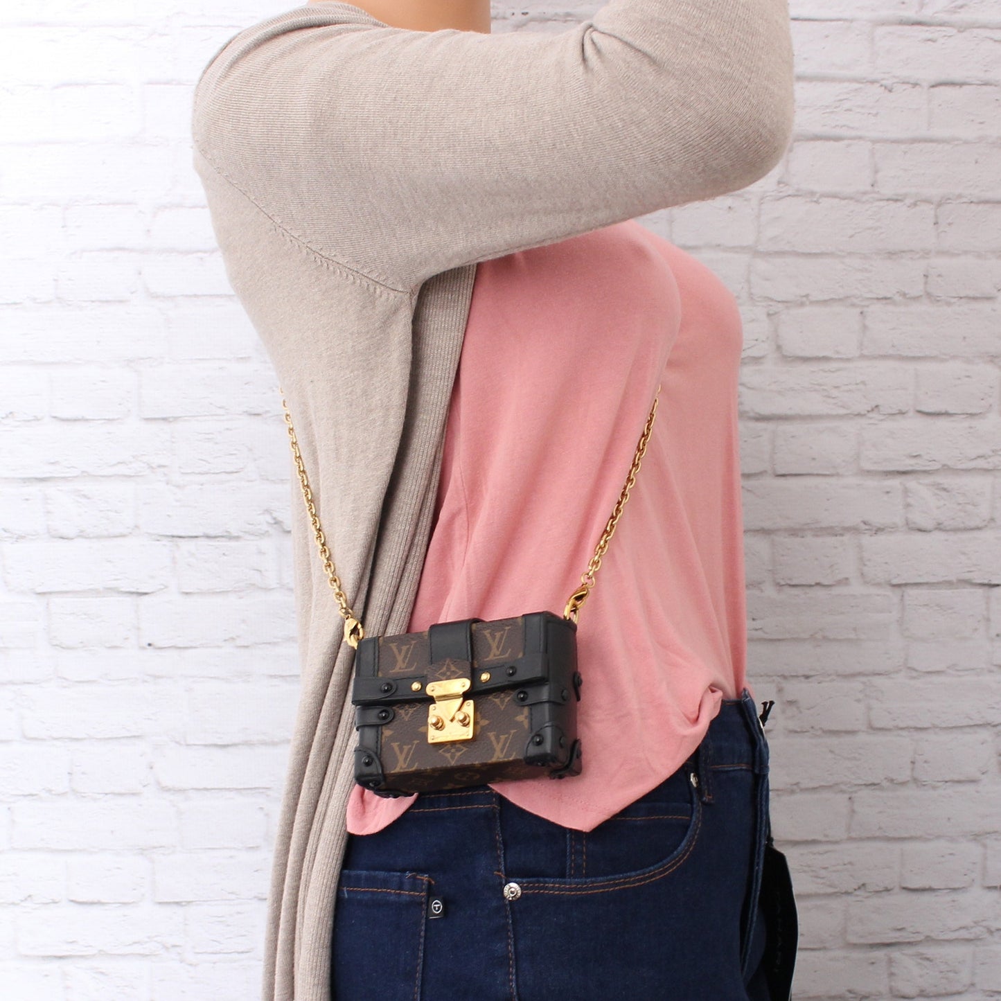 Louis Vuitton Essential Trunk Mini Monogram Crossbody Messenger Women