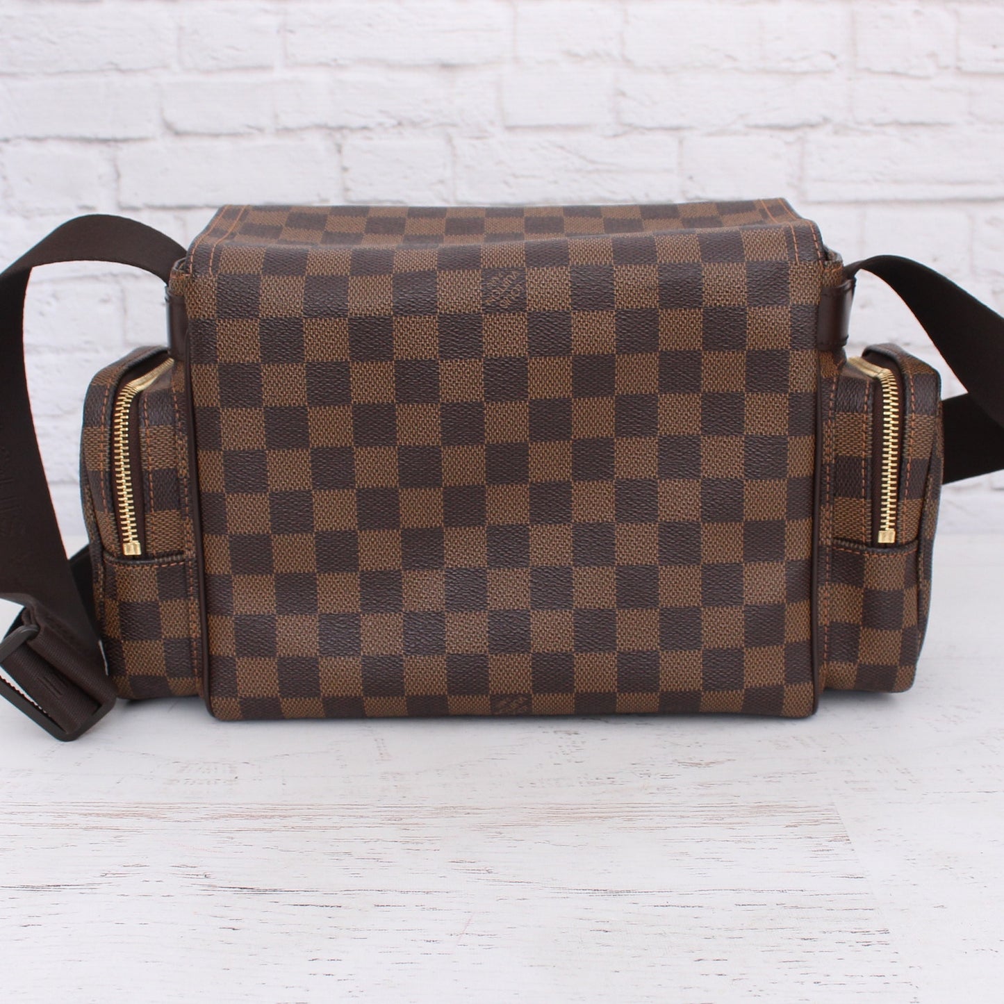 Louis Vuitton Melville Reporter Damier Ebene Crossbody Shoulder Messenger A2910