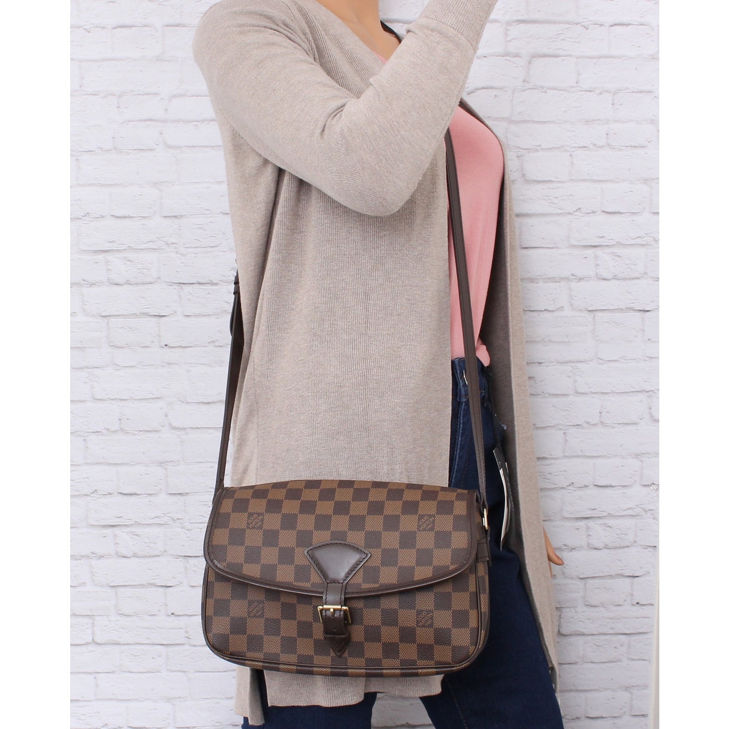 Louis Vuitton Sologne Damier Ebene Purse Crossbody