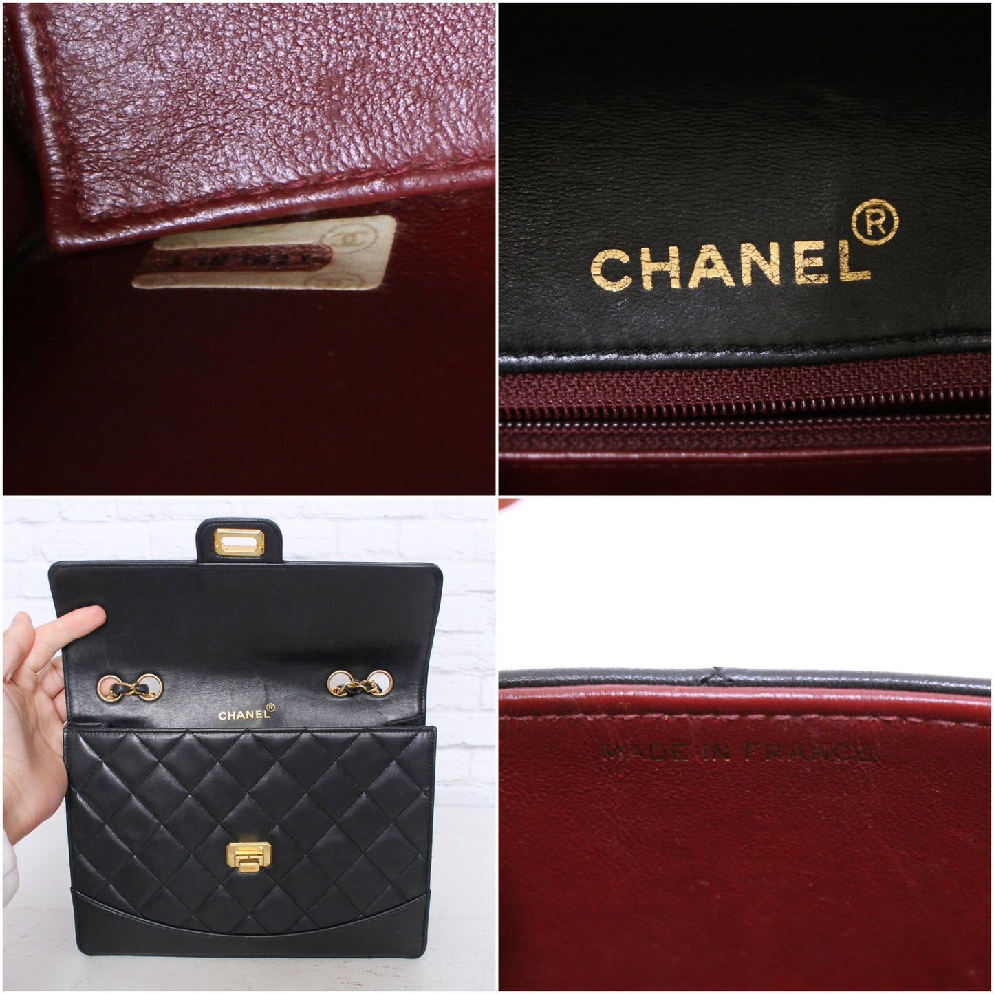 Chanel Mademoiselle Trapezoid Black Lambskin Flap Shoulder Crossbody Bag A5044