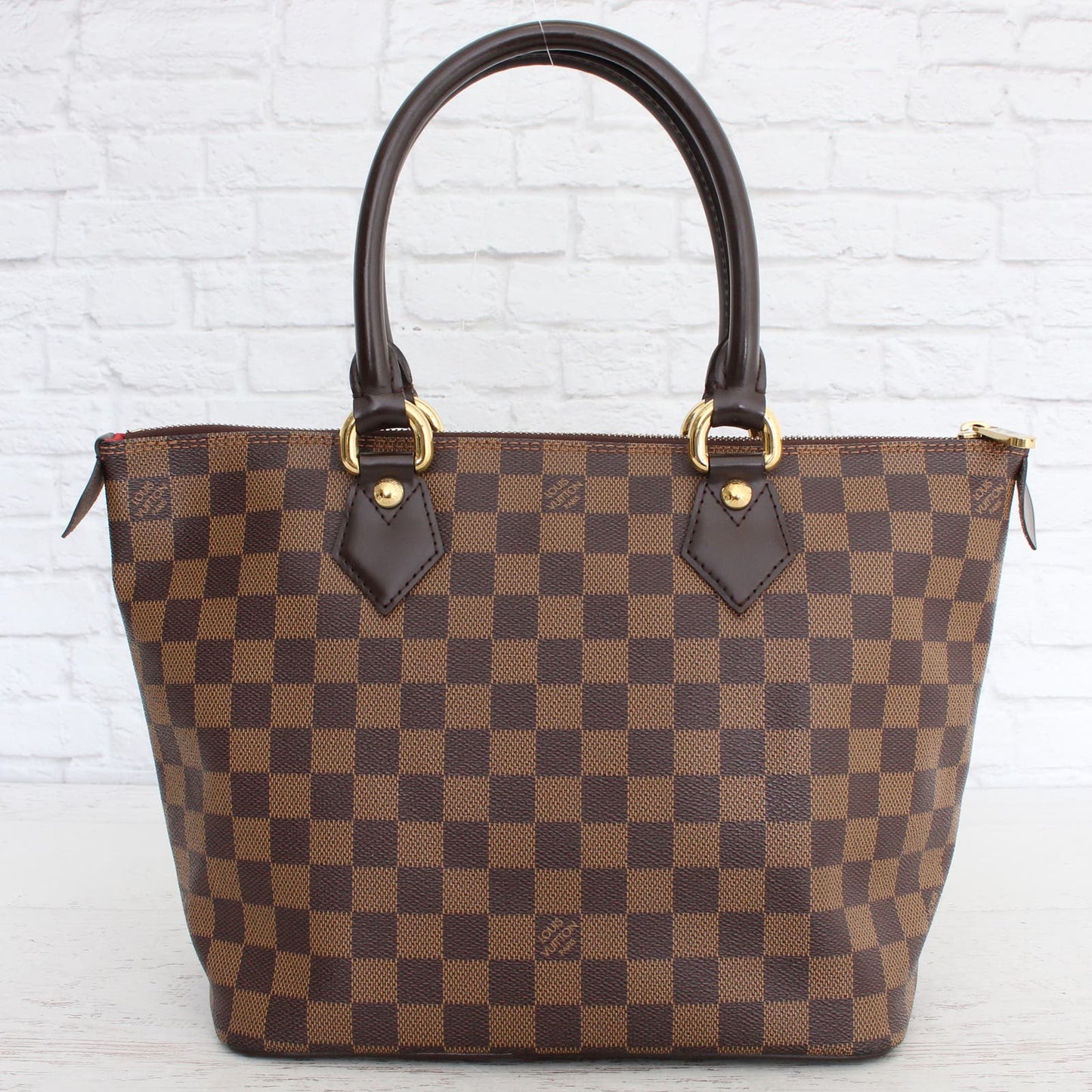 Louis Vuitton Saleya PM Tote Damier Ebene Shoulder Bag Handbag Leather