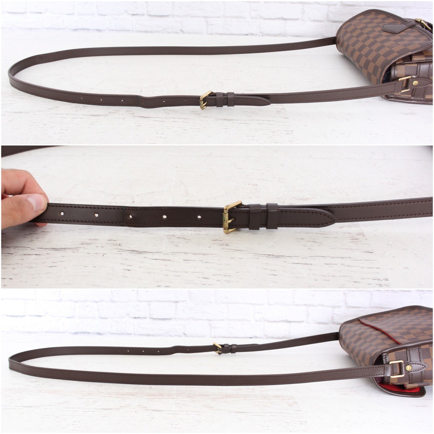Louis Vuitton Sologne Damier Ebene Purse Crossbody