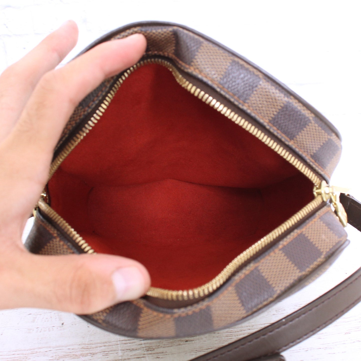 Louis Vuitton Ipanema PM Damier Ebene Crossbody Purse