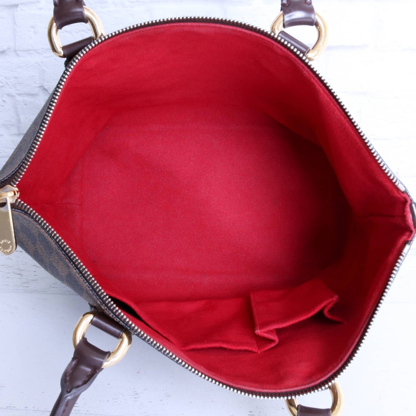 Louis Vuitton Saleya PM Tote Damier Ebene Shoulder Bag Handbag Leather