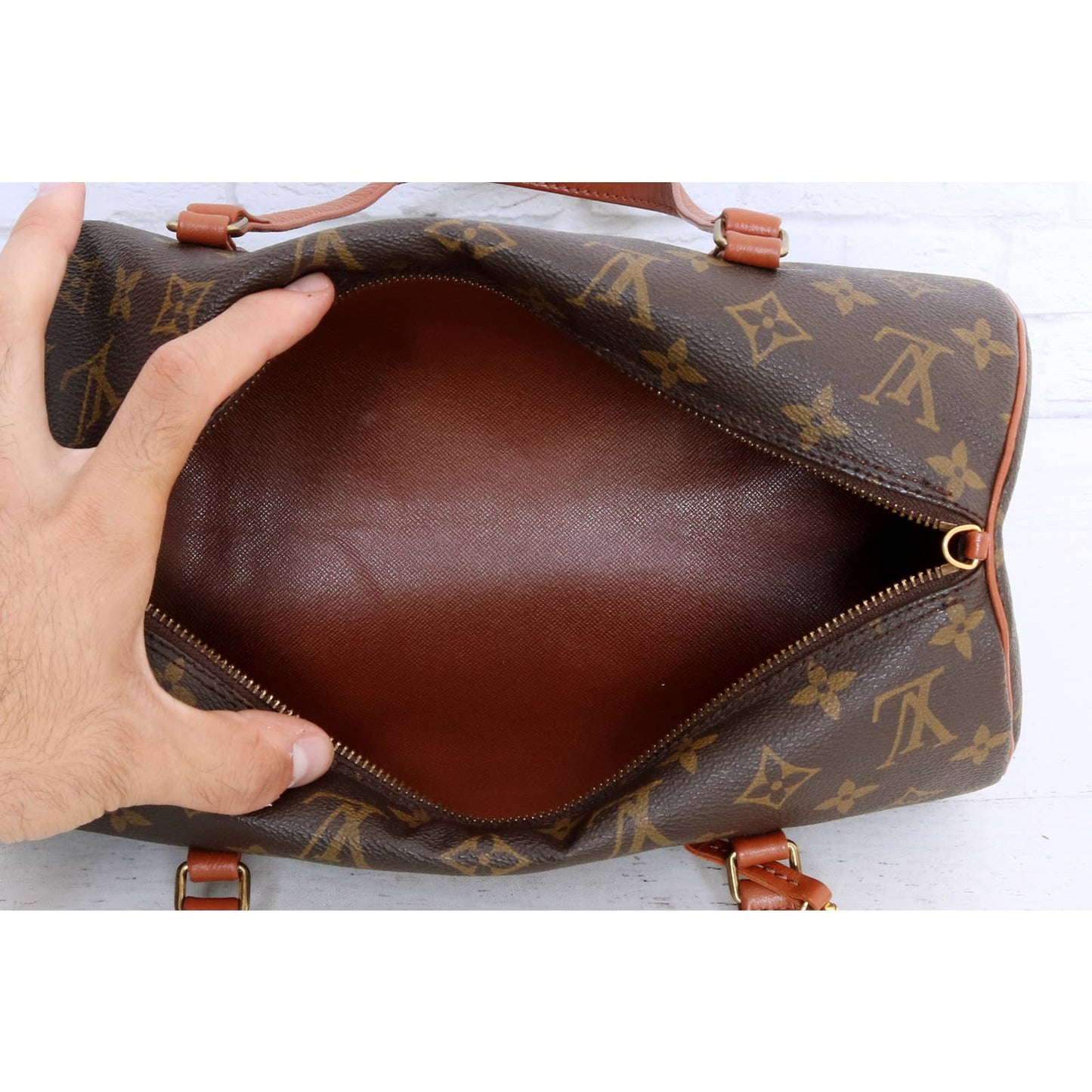 Louis Vuitton Papillon 30 Monogram with Pouch Satchel