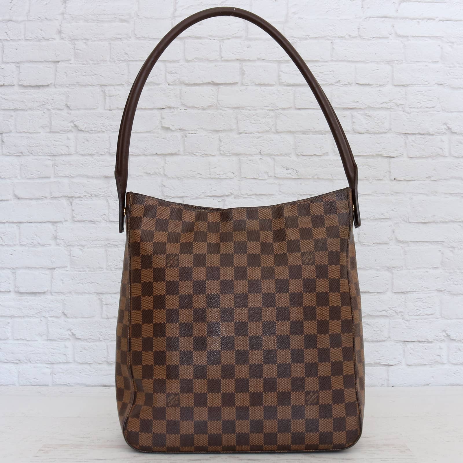 Louis Vuitton Looping GM Damier Ebene Tote Shoulder Bag Large