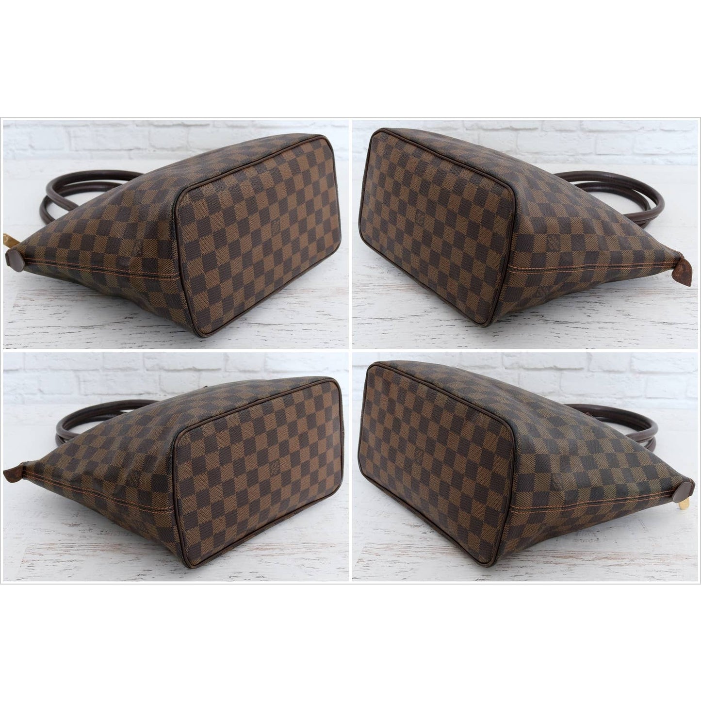 Louis Vuitton Saleya PM Tote Damier Ebene Shoulder Bag Handbag Leather