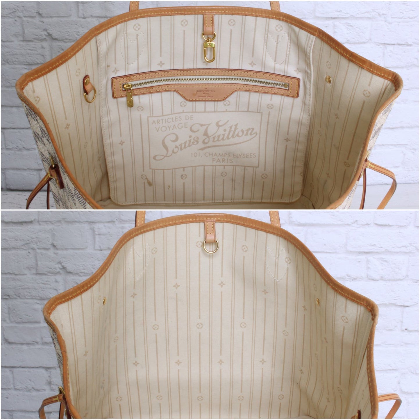 Louis Vuitton Neverfull MM Damier Azur Tote