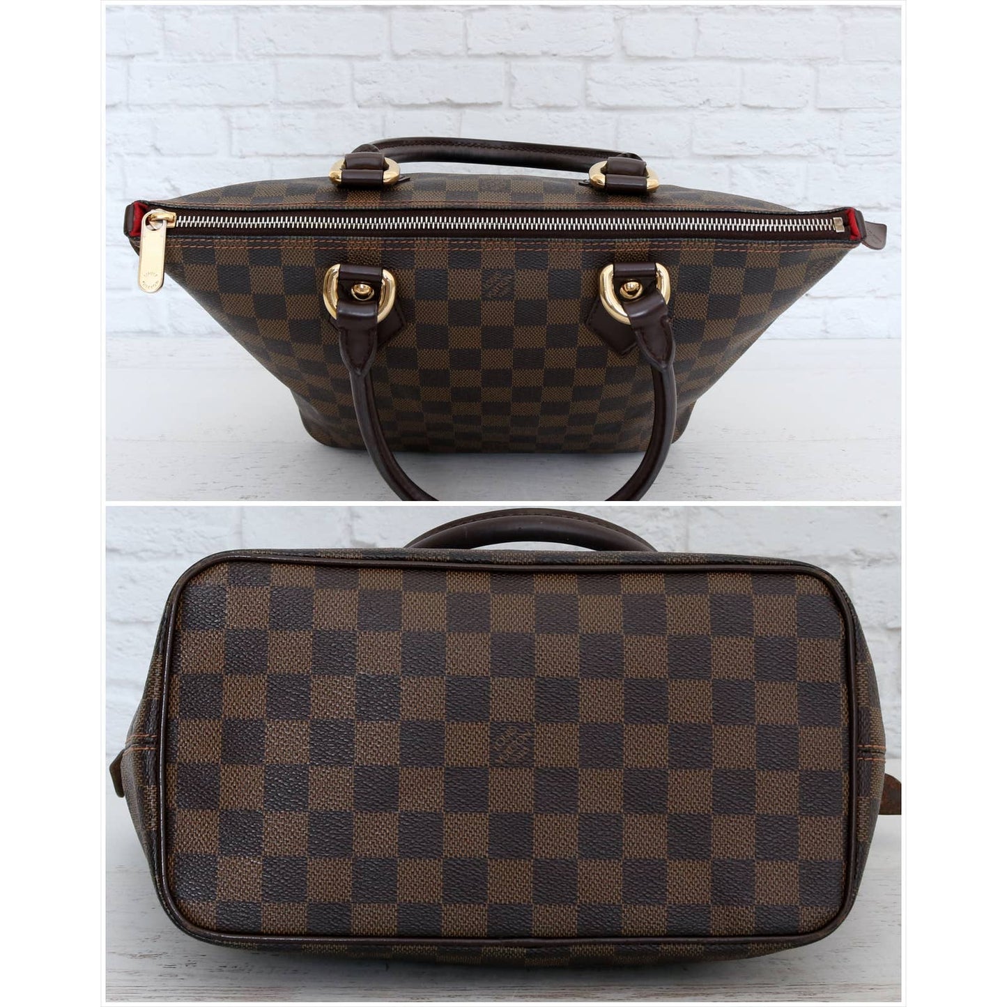 Louis Vuitton Saleya PM Tote Damier Ebene Shoulder Bag Handbag Leather