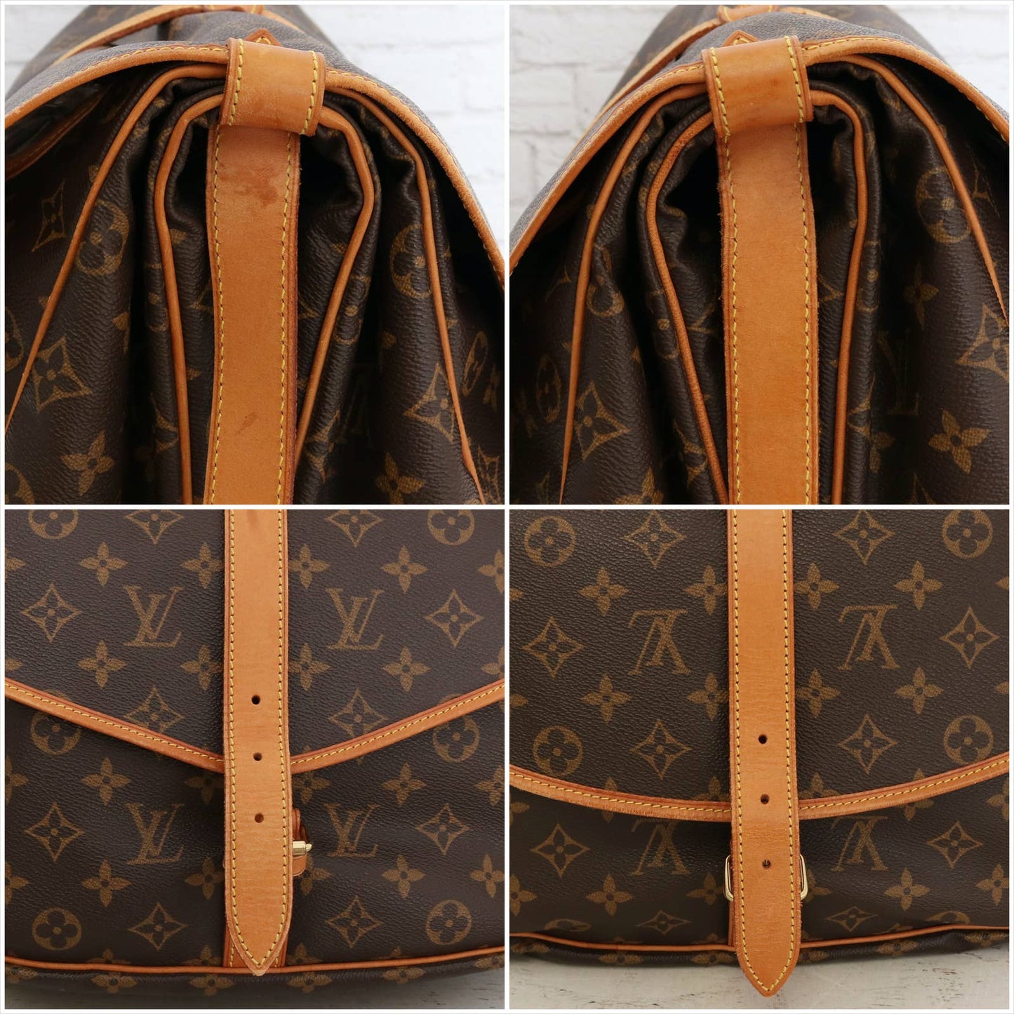 Louis Vuitton Saumur 35 Monogram Crossbody Leather Messenger Shoulder
