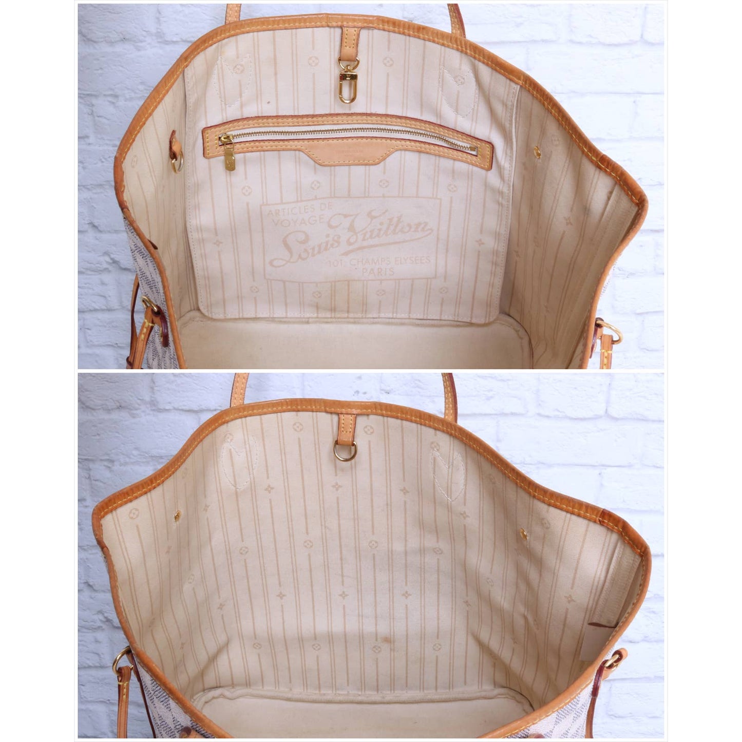 Louis Vuitton Neverfull MM Damier Azur Tote