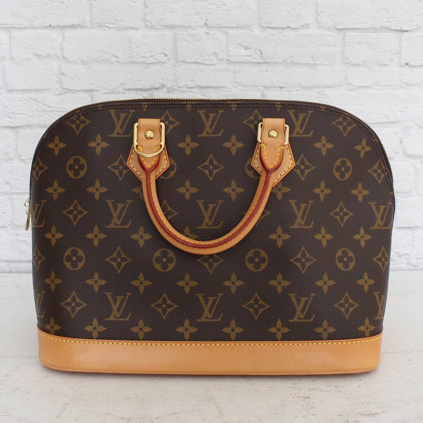 Louis Vuitton Alma MM Monogram Satchel