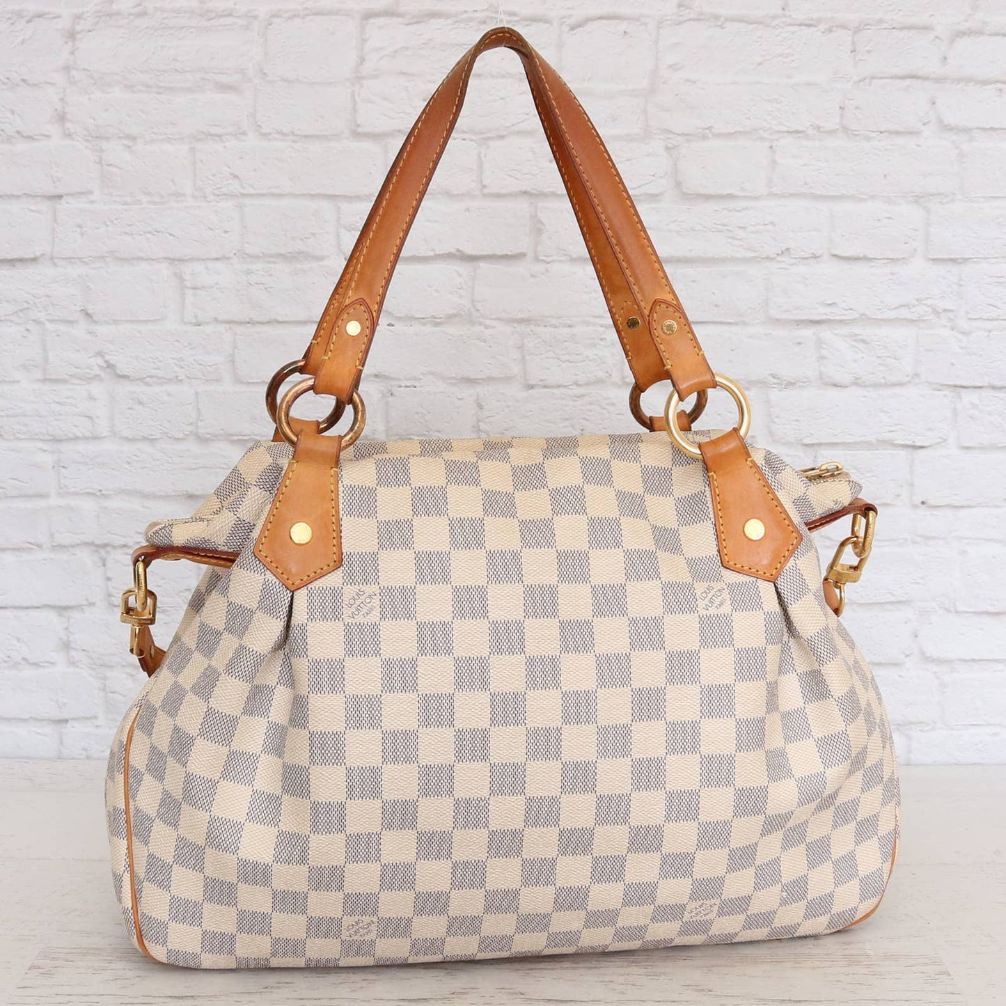 Louis Vuitton Evora MM Damier Azur Tote Shoulder Bag