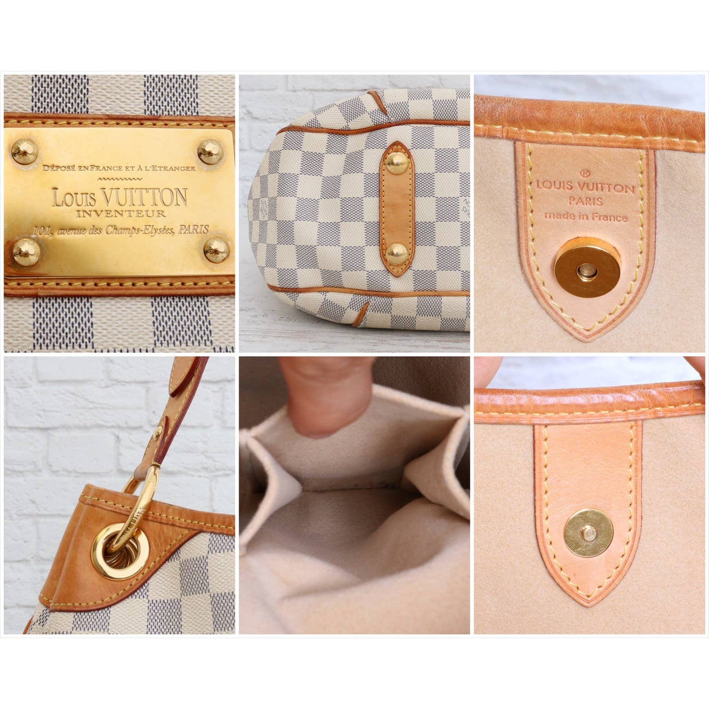 Louis Vuitton Galliera PM Damier Azur Shoulder Bag