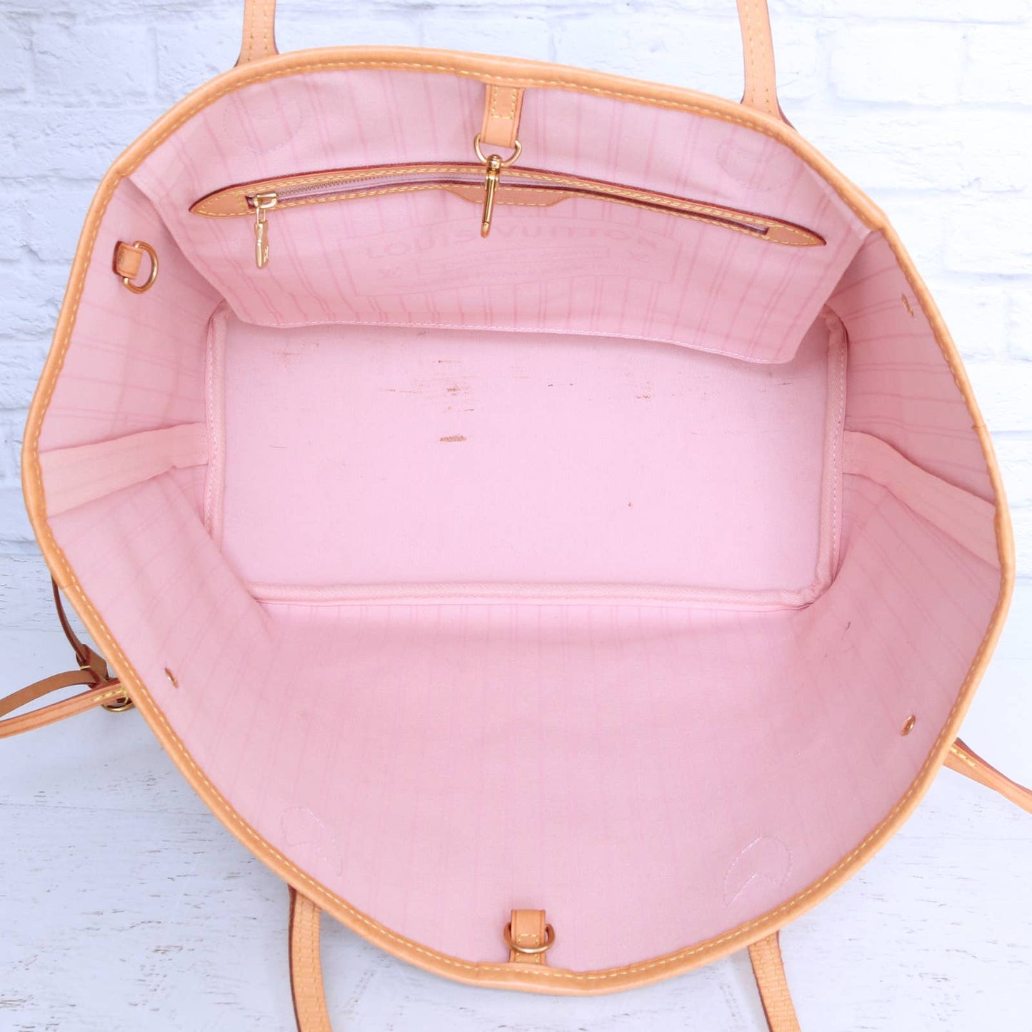 Louis Vuitton Neverfull MM Damier Azur Tote with Pouch