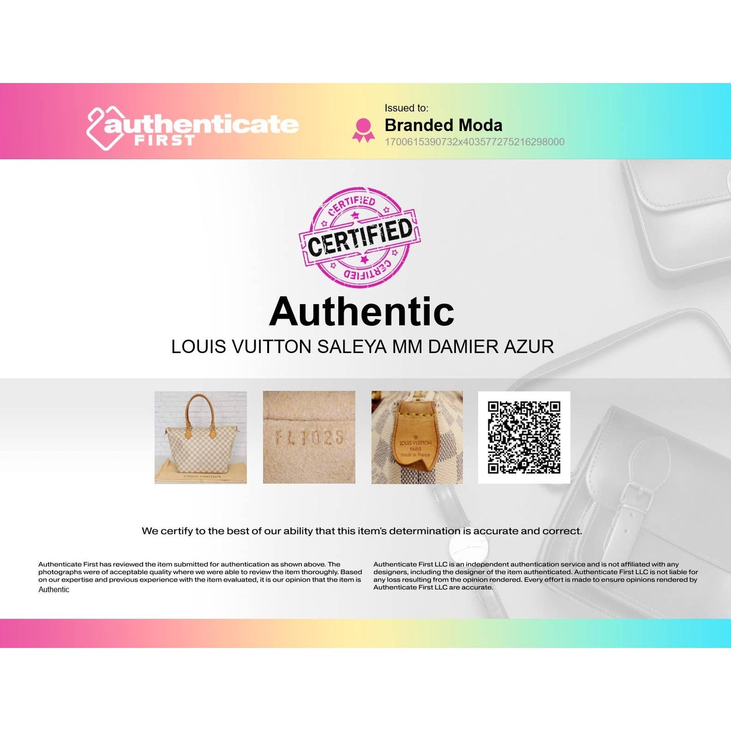 Louis Vuitton Saleya MM Damier Azur Tote White Shoulder Bag Hobo Purse