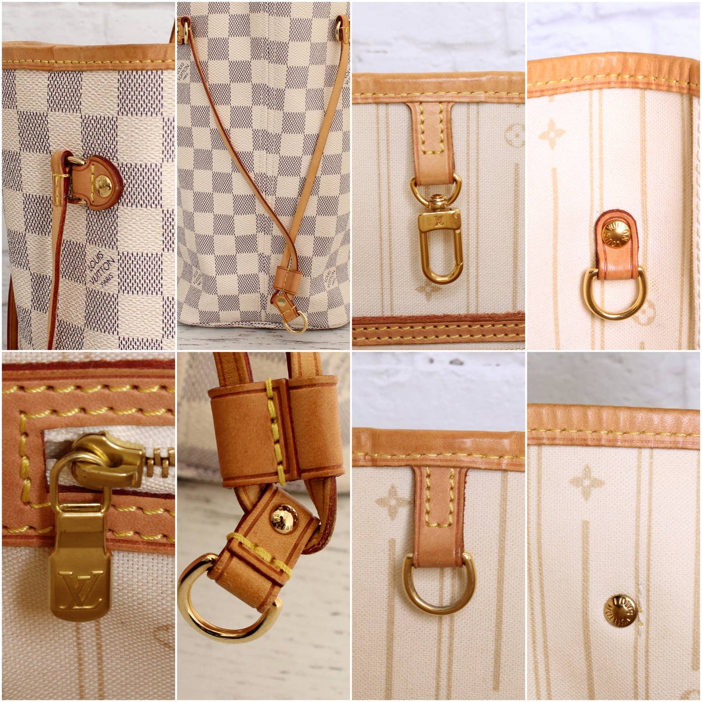 Louis Vuitton Neverfull MM Damier Azur Tote