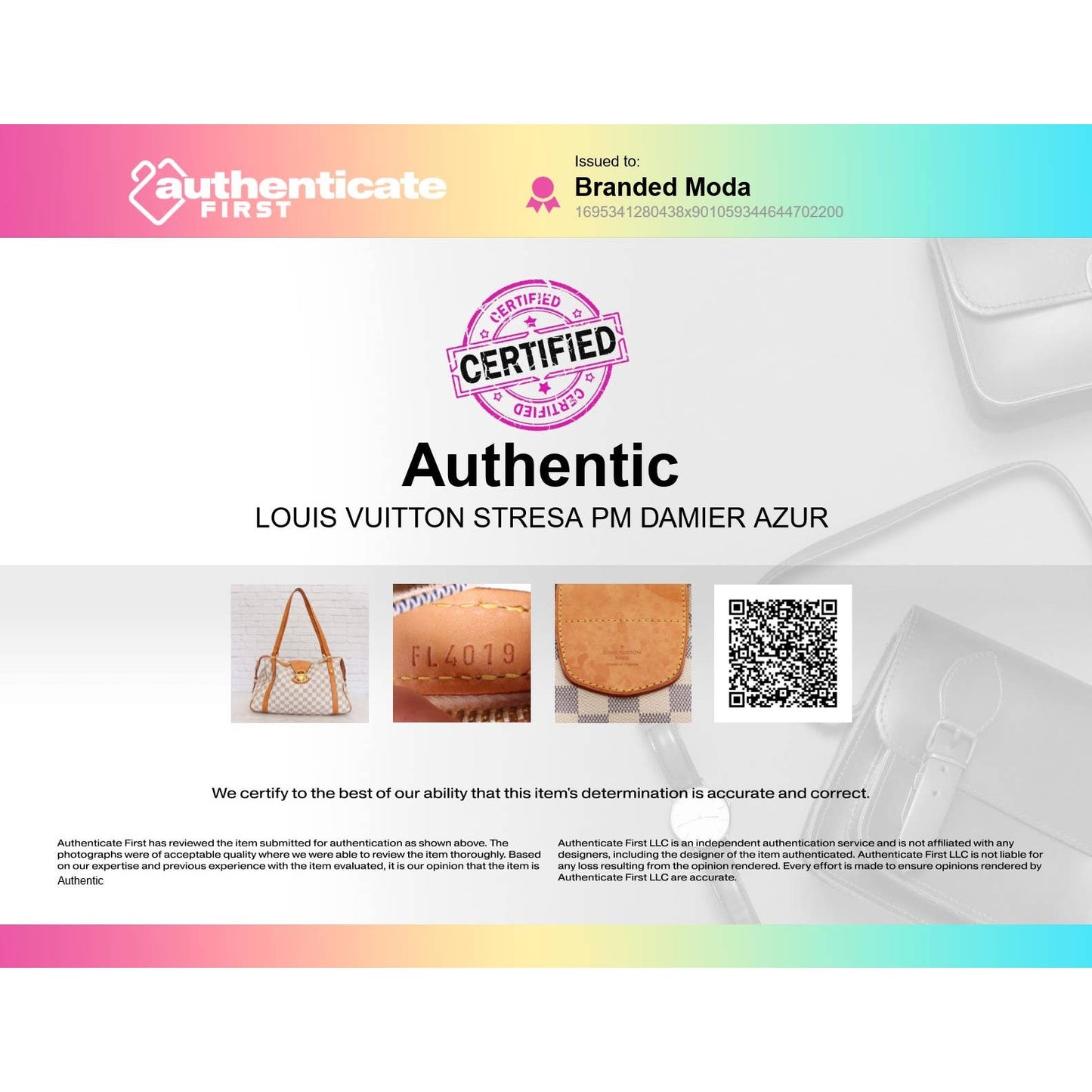 Louis Vuitton Stresa PM Damier Azur Shoulder Bag