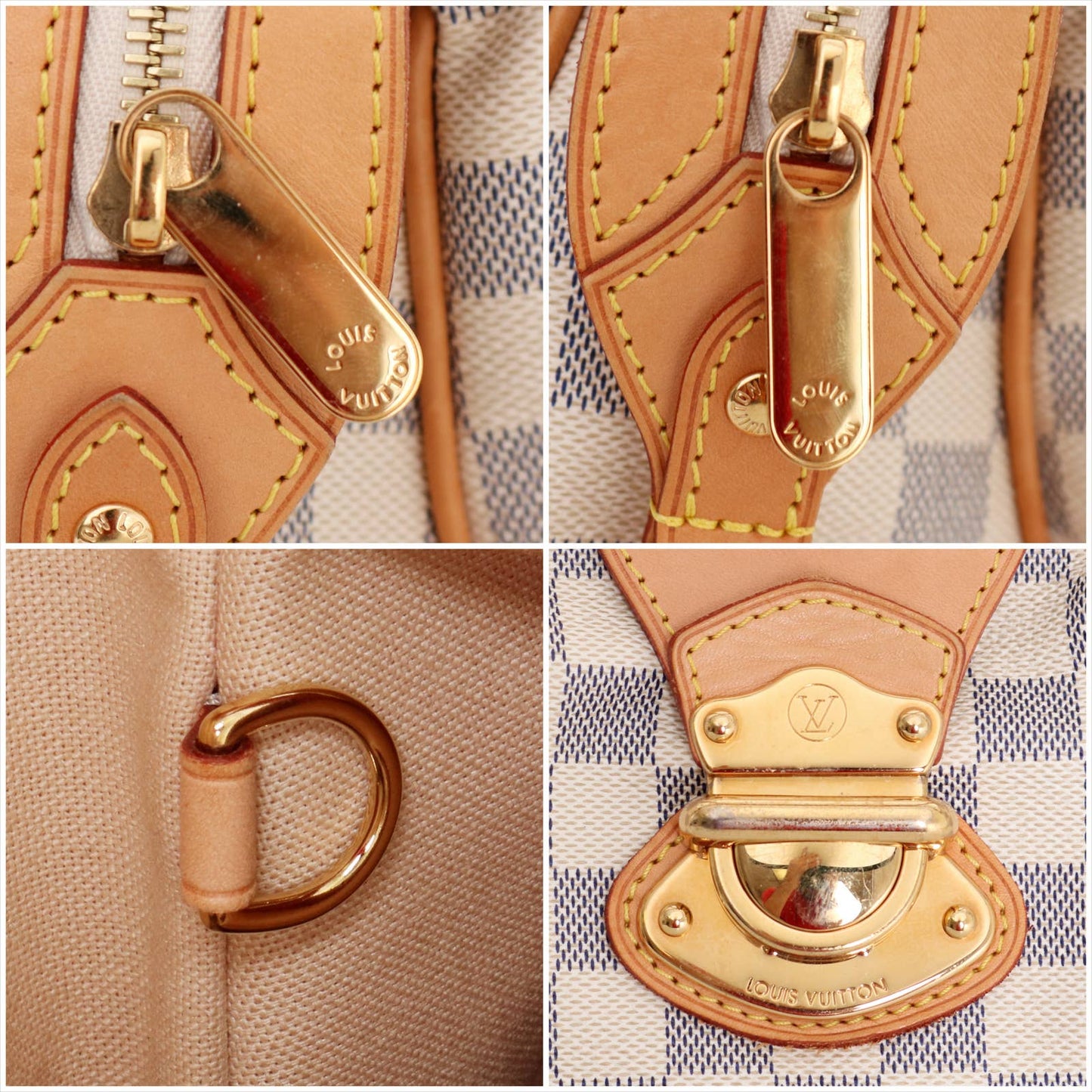 Louis Vuitton Stresa PM Damier Azur EXCELLENT Shoulder Bag White Purse